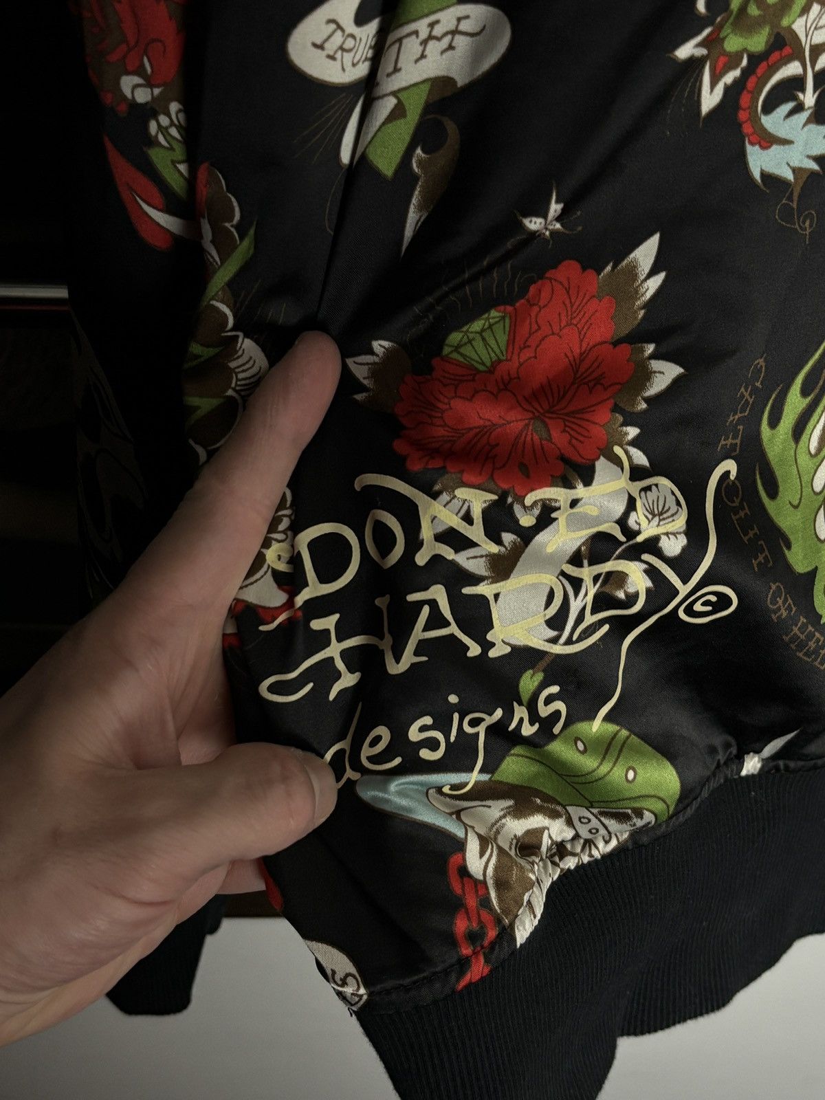 Ed Hardy Ed Hardy By Christian Audigier reversible „Do Or Die” Hoodie Size US L / EU 52-54 / 3 - 10 Thumbnail