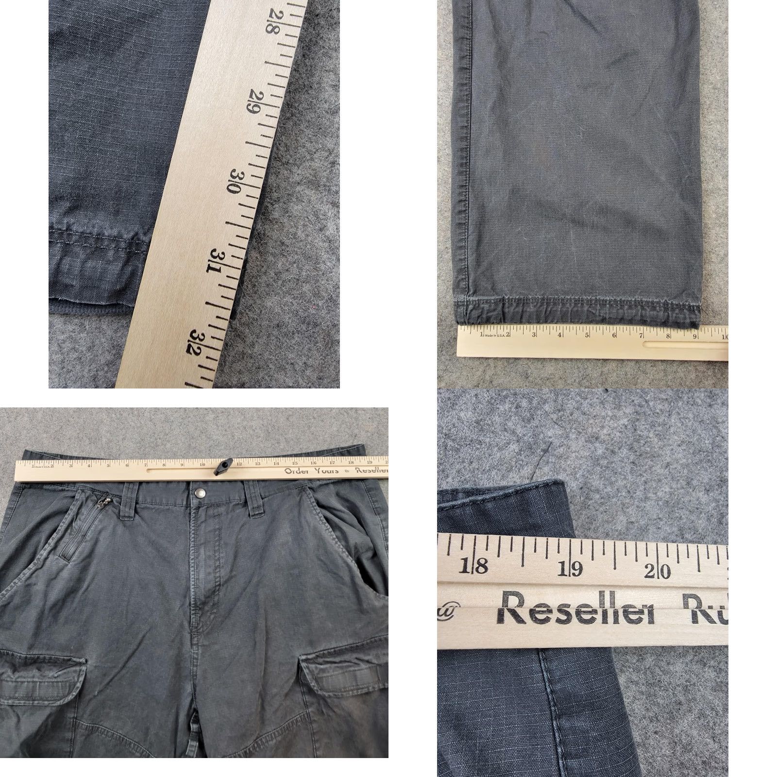 Armani Exchange Armani Exchange Cargo Pants Mens 38 Gray Drawstring Hem Front Zip Pockets Cargo Style Straight Leg 32in Inseam Size US 38 / EU 54 - 11 Thumbnail