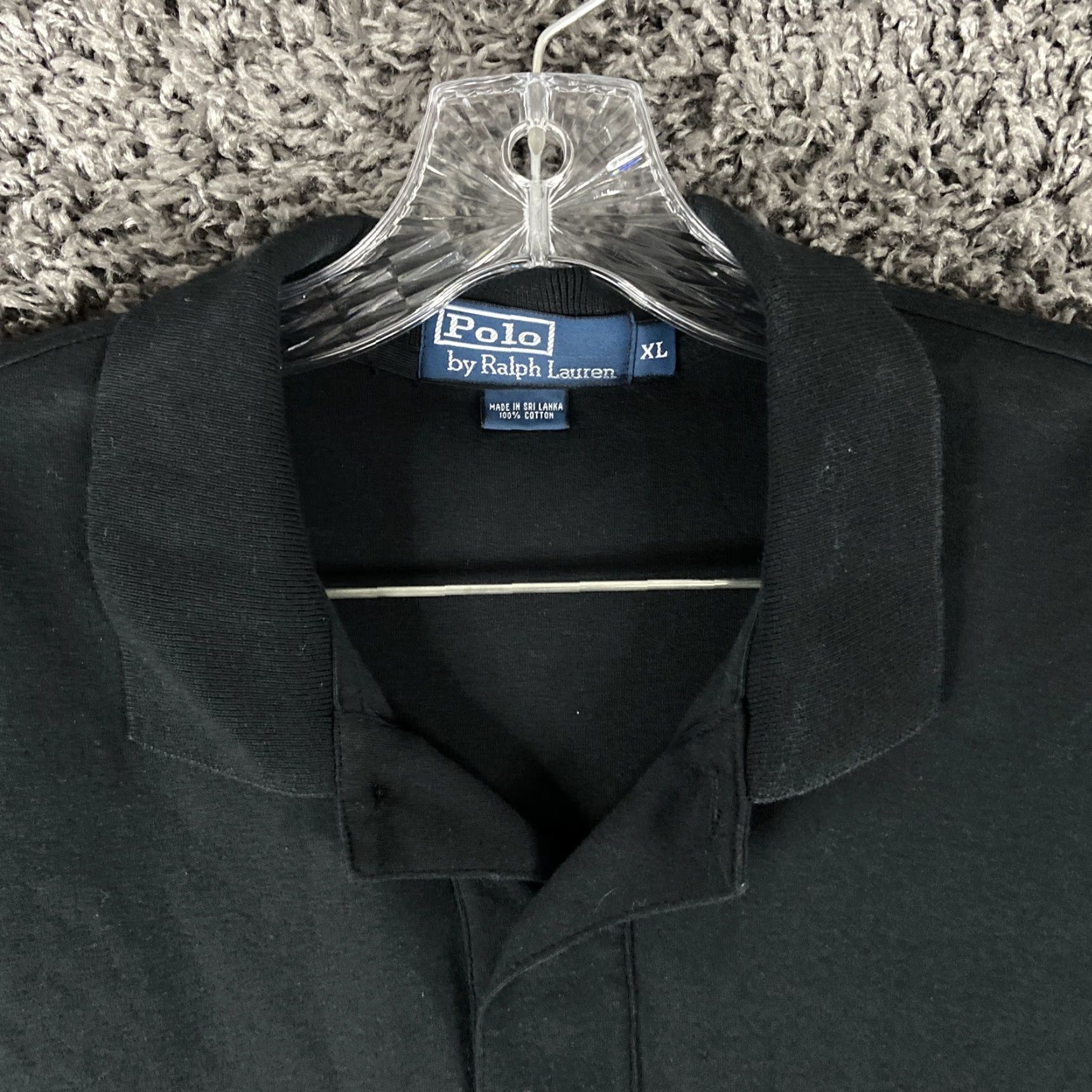 Polo Ralph Lauren VINTAGE Polo Ralph Lauren Polo Shirt Black Short Sleeve Men's XL Size US XL / EU 56 / 4 - 5 Thumbnail