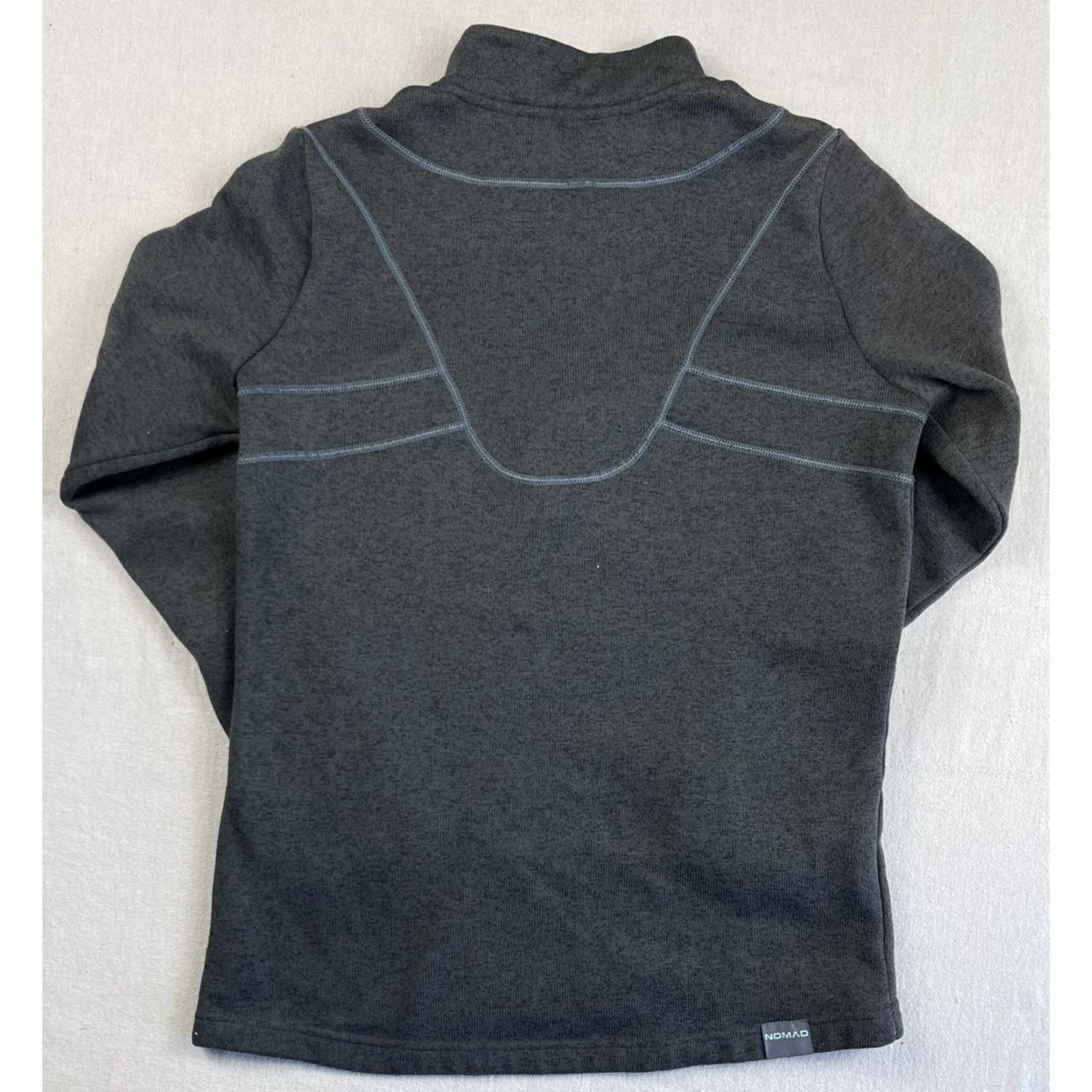 Nomad Nomad Slaysman 1/4 Zip Fleece Synchilla Ski Hiking Sz L Dark Gray Mock Sweatshirt Mens Size L / US 10 / IT 46 - 3 Thumbnail