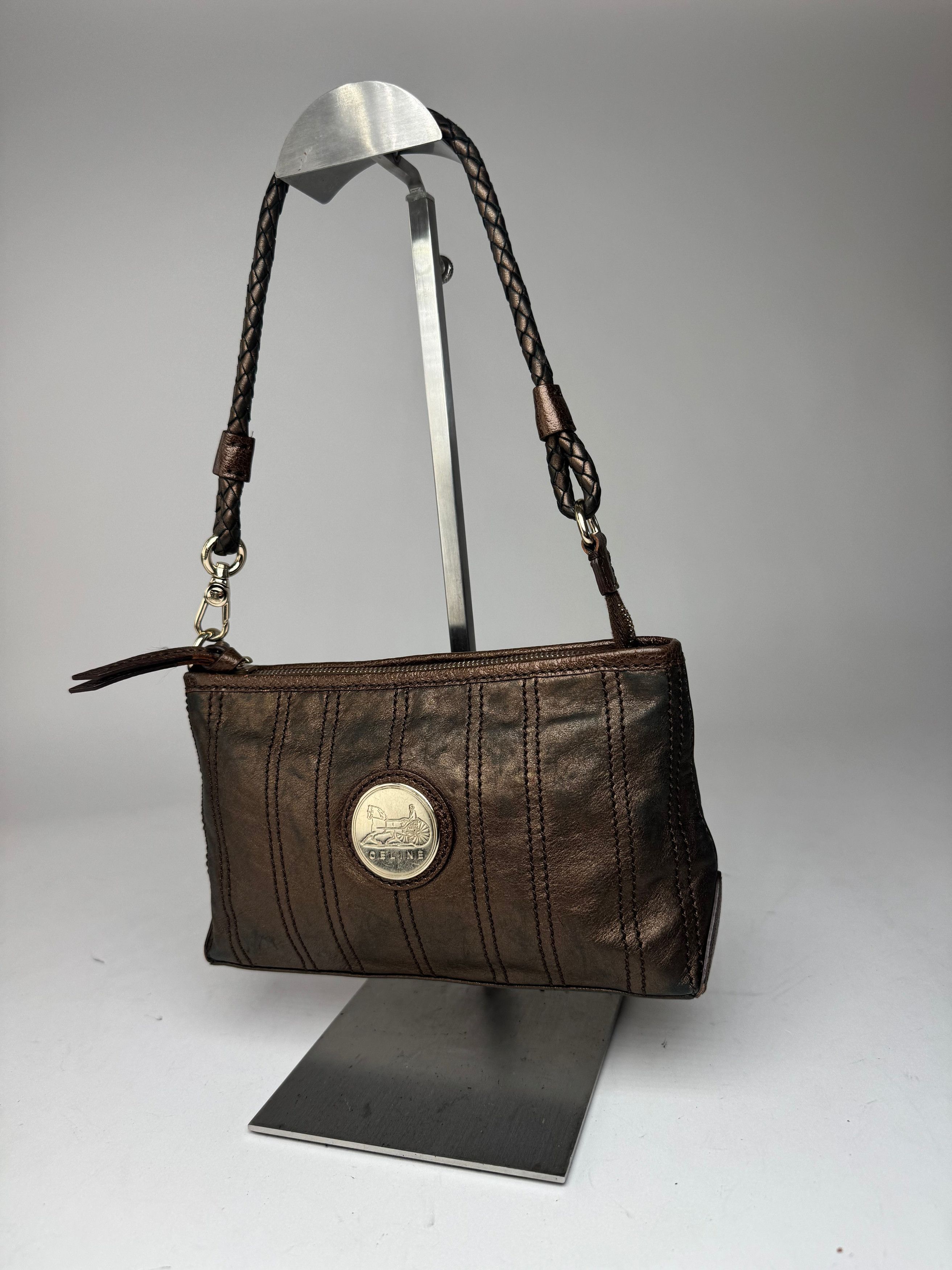 Celine Vintage Leather bag bronze Size ONE SIZE - 1 Thumbnail