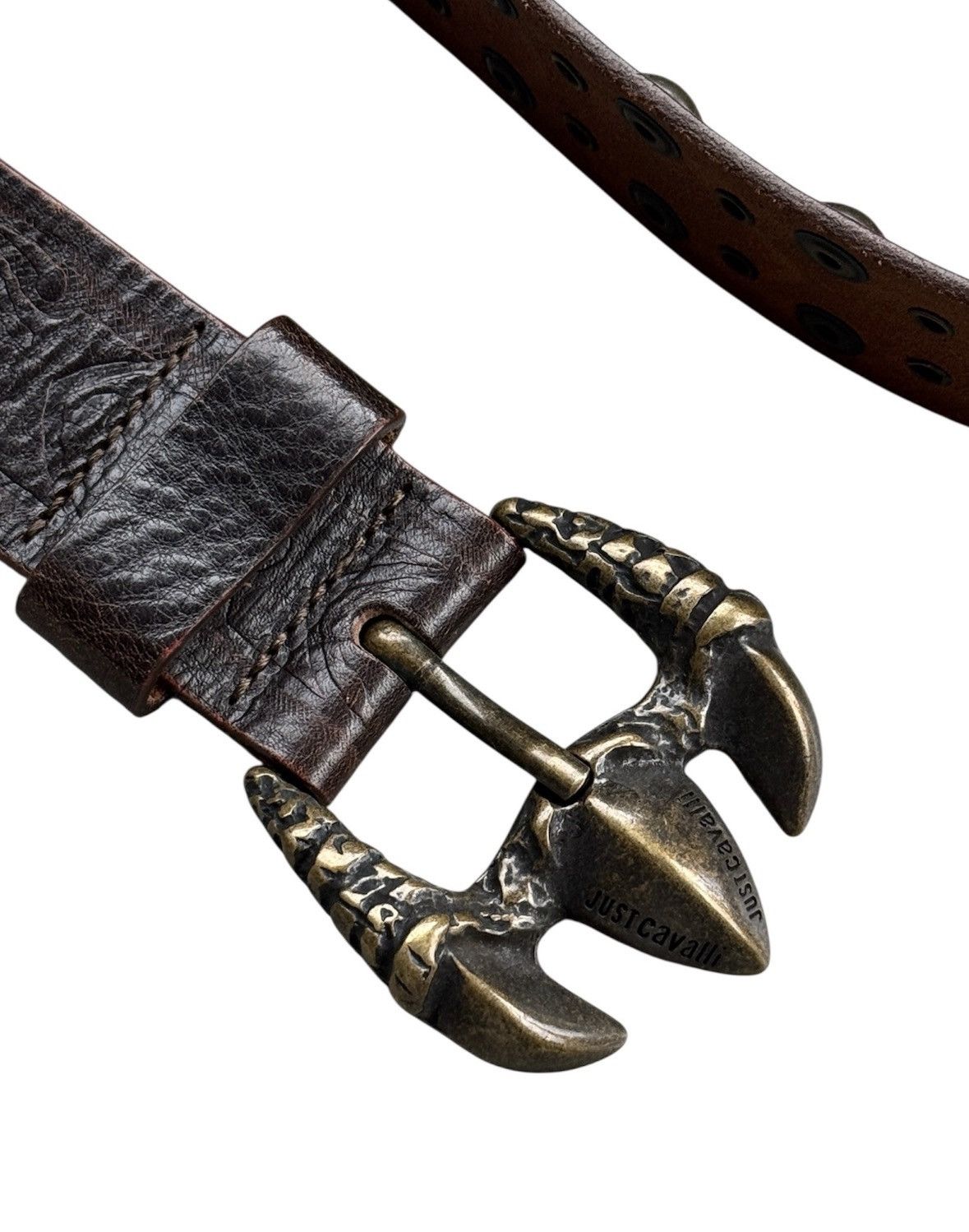 Just Cavalli Just Cavalli "Eagle Claw" Studded Leather Belt AW03 Size ONE SIZE - 4 Thumbnail
