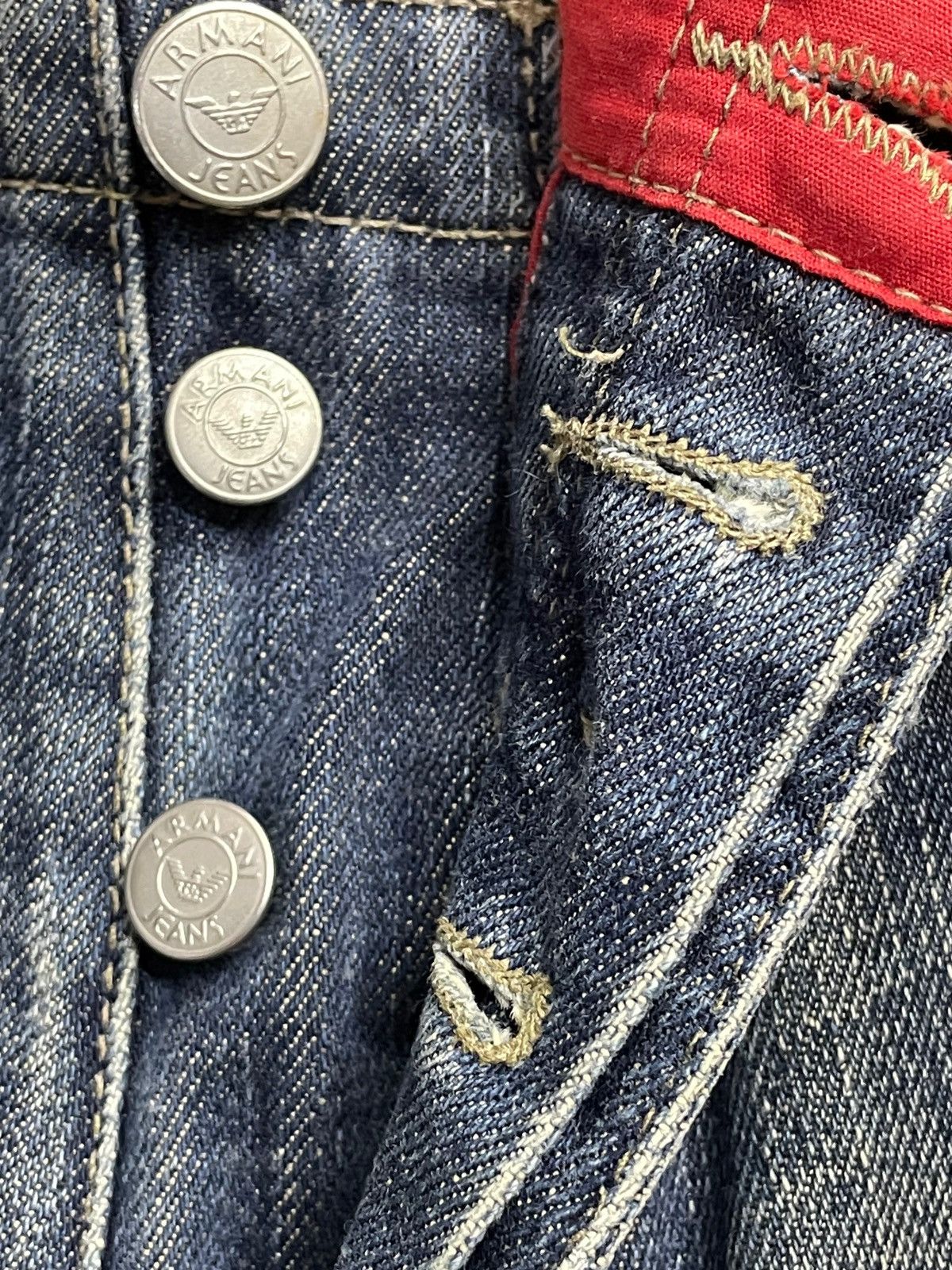 Armani × Designer Vintage Armani Cargo Baggy Jeans Zip Up Ankle With Belt Size US 30 / EU 46 - 8 Thumbnail