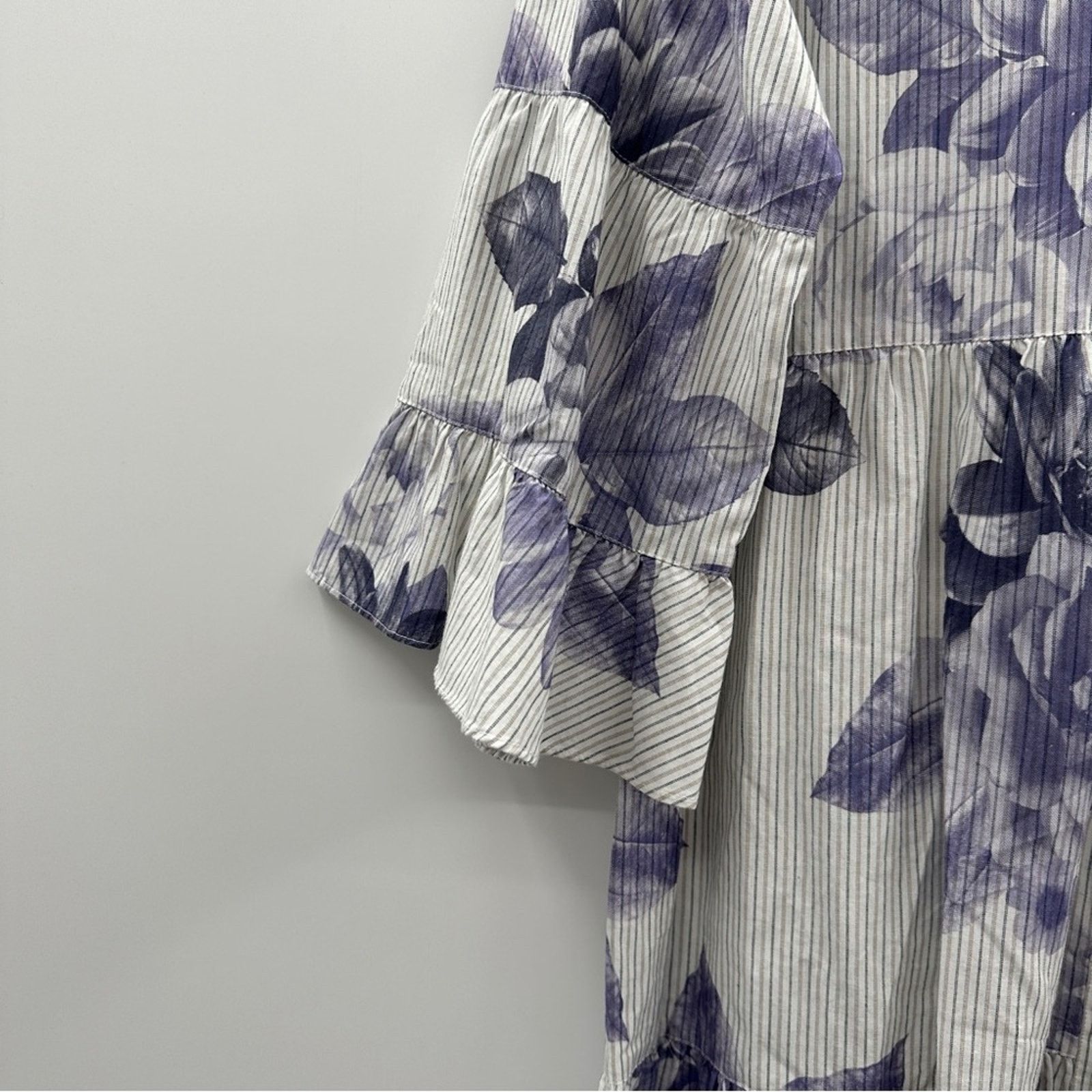 Johnny Was Johnny Was Delaney Easy Tiered Floral Shirt Dress Sz L NEW Size L / US 10 / IT 46 - 6 Thumbnail