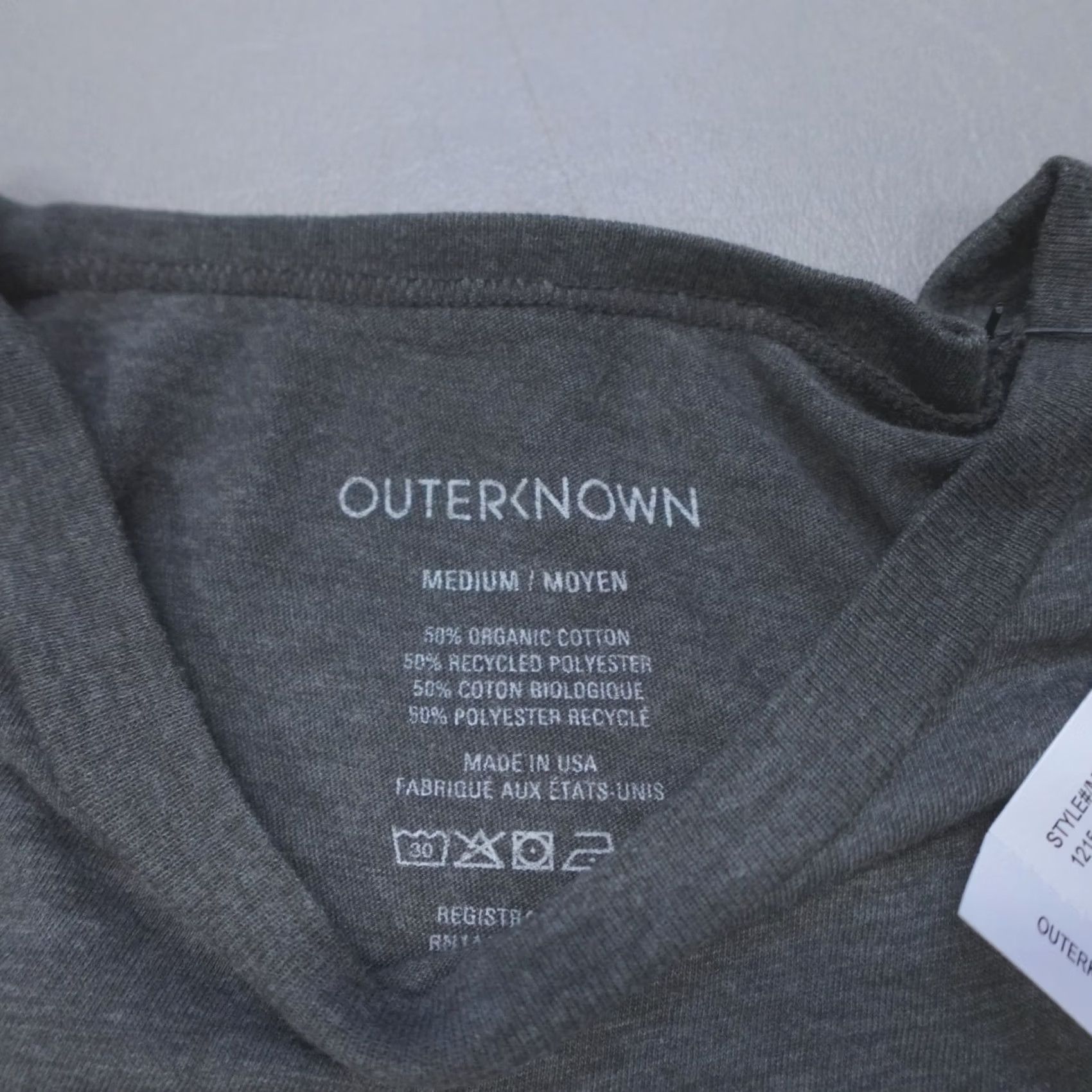 Outerknown Outerknown T-Shirt Men M Surf Grey Organic S/S Graphic Print Crew Neck Short Sleeve Lightweight Quick Dry Breathable Moisture Wicking Tagless Size US M / EU 48-50 / 2 - 3 Thumbnail