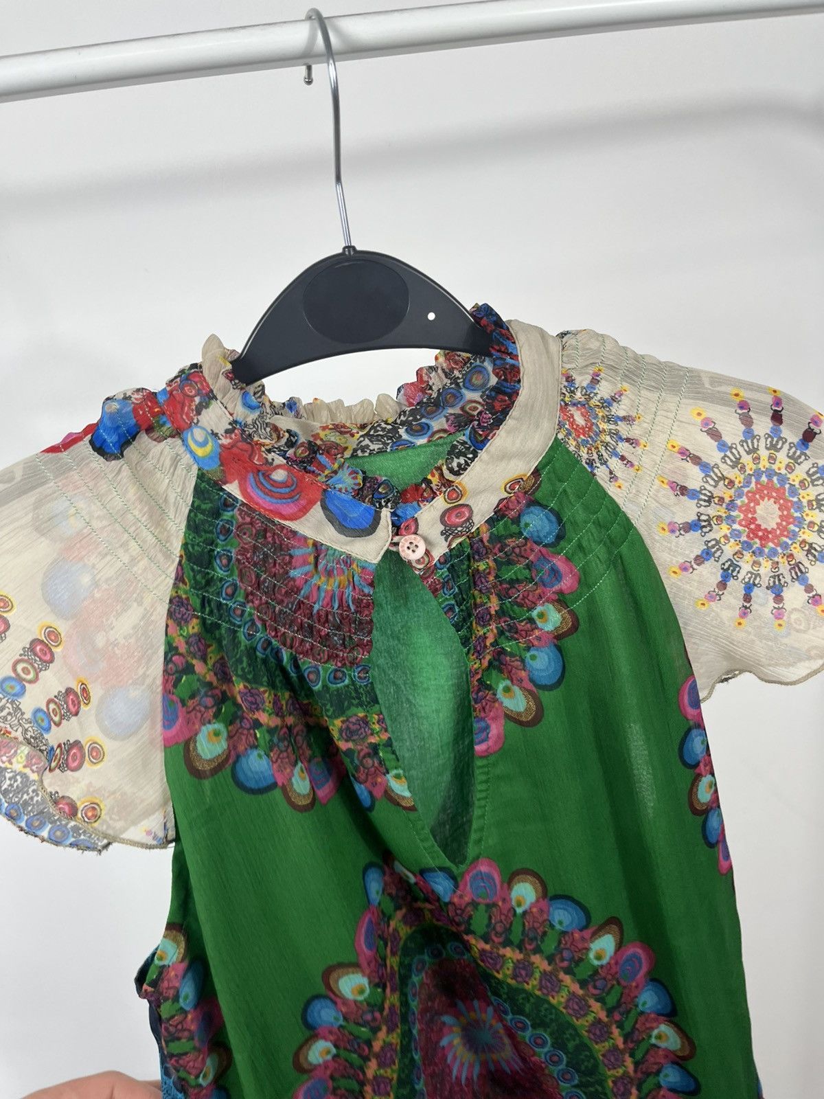 Desigual Desigual multicolor boho mini dress green abstract print L Size L / US 10 / IT 46 - 13 Thumbnail