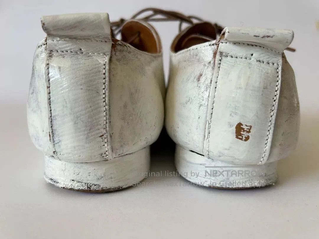 Paul Harnden Shoemakers Paul Harnden 90s Painted White Derby Shoes. Size US 6 / EU 39 - 4 Thumbnail