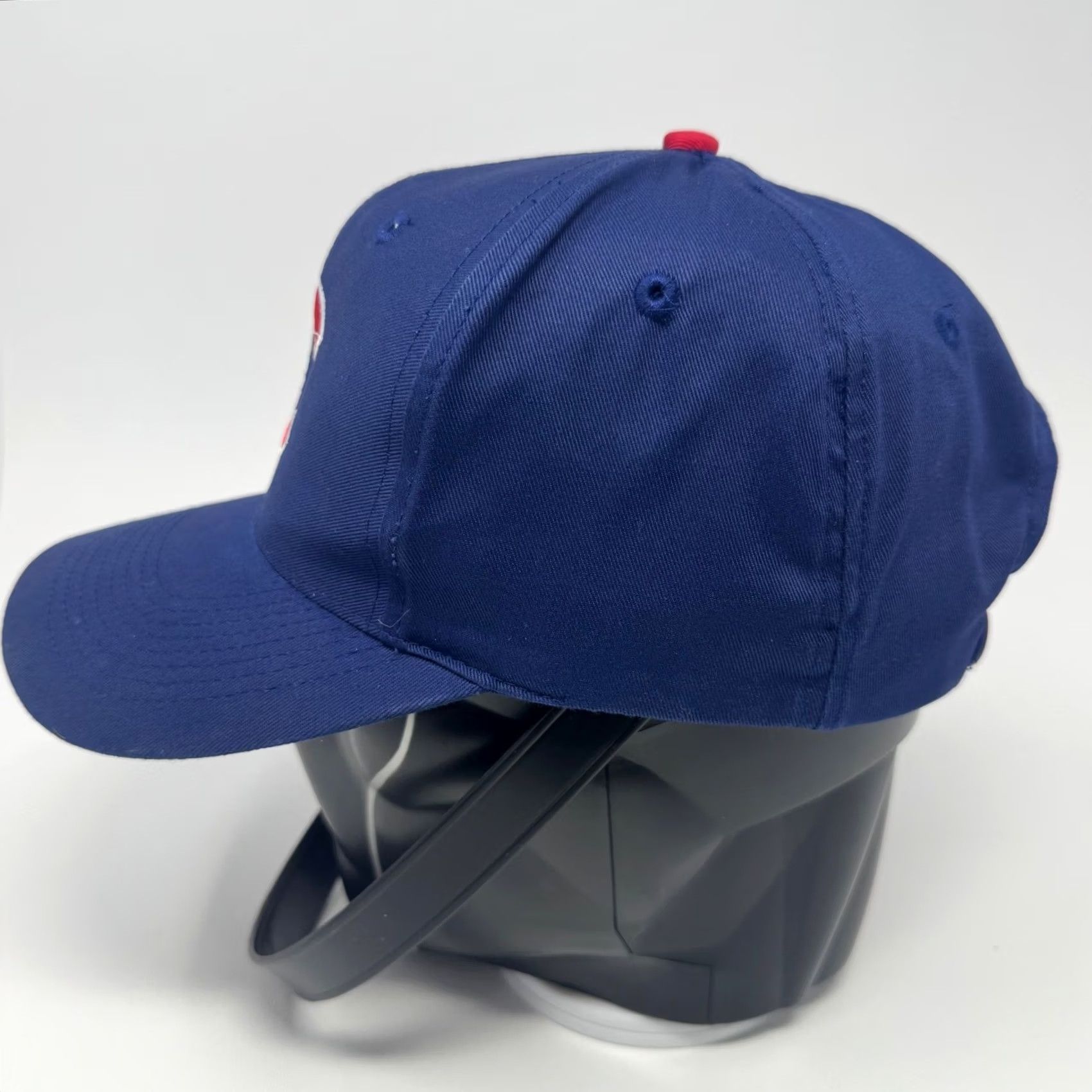 Logo Athletic VINTAGE Chicago Cubs Logo Athletic MLB Snapback Hat Blue Red Baseball Cap Mens One Size Twill Adjustable Sports 90s Classic Cap Size ONE SIZE - 3 Thumbnail