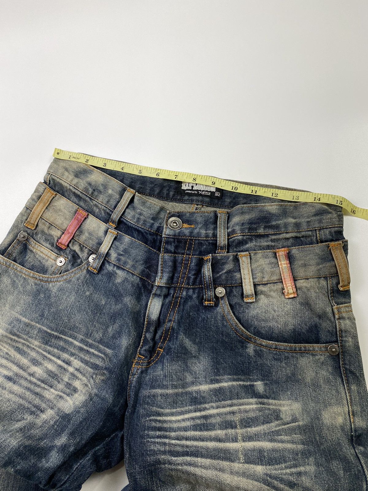 Hysteric Glamour Double waist jeans pant explosion by nylaus bleachwash 30x32 Size US 30 / EU 46 - 16 Thumbnail