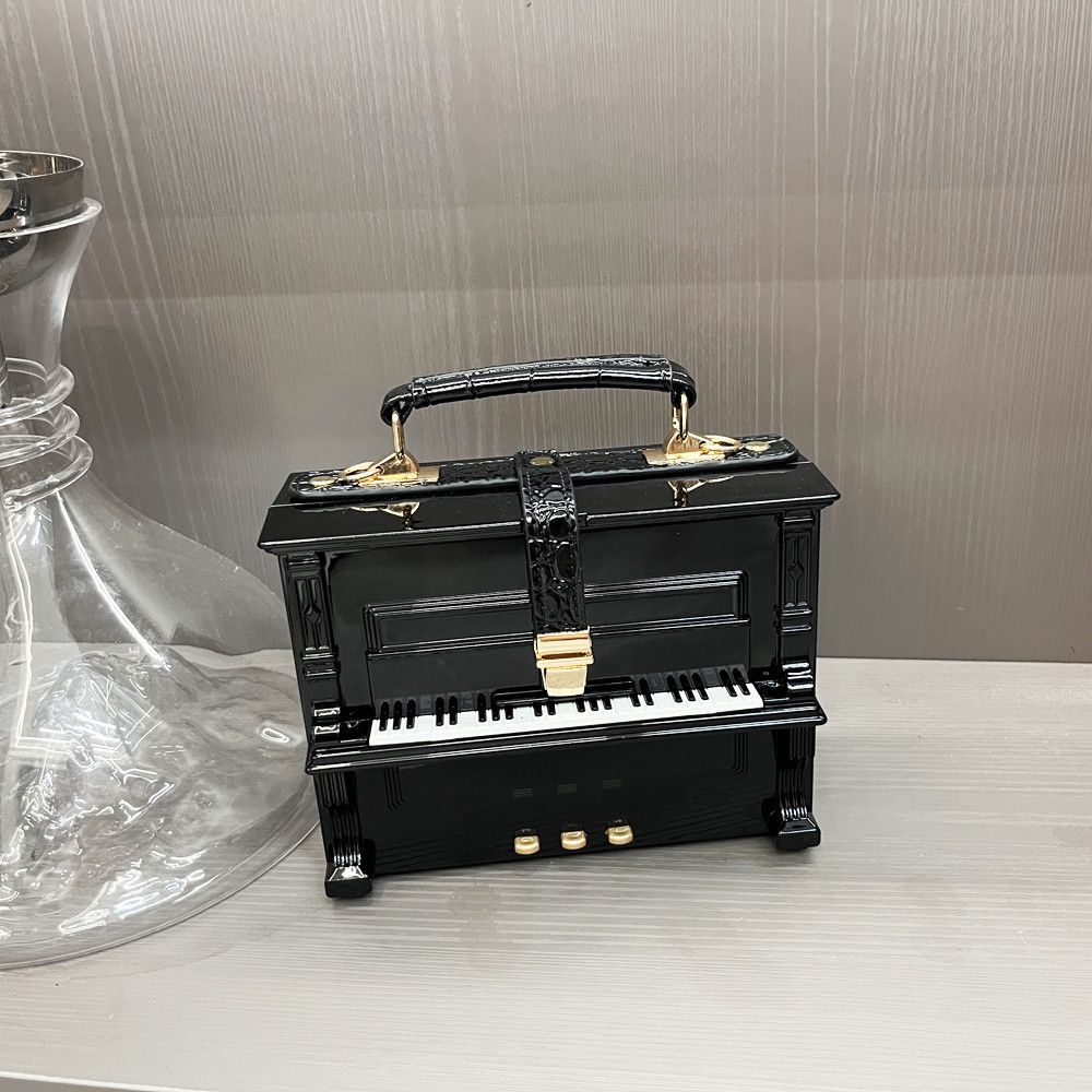 Handmade Crossbody Shoulder Bag Piano Shape Size ONE SIZE - 3 Thumbnail