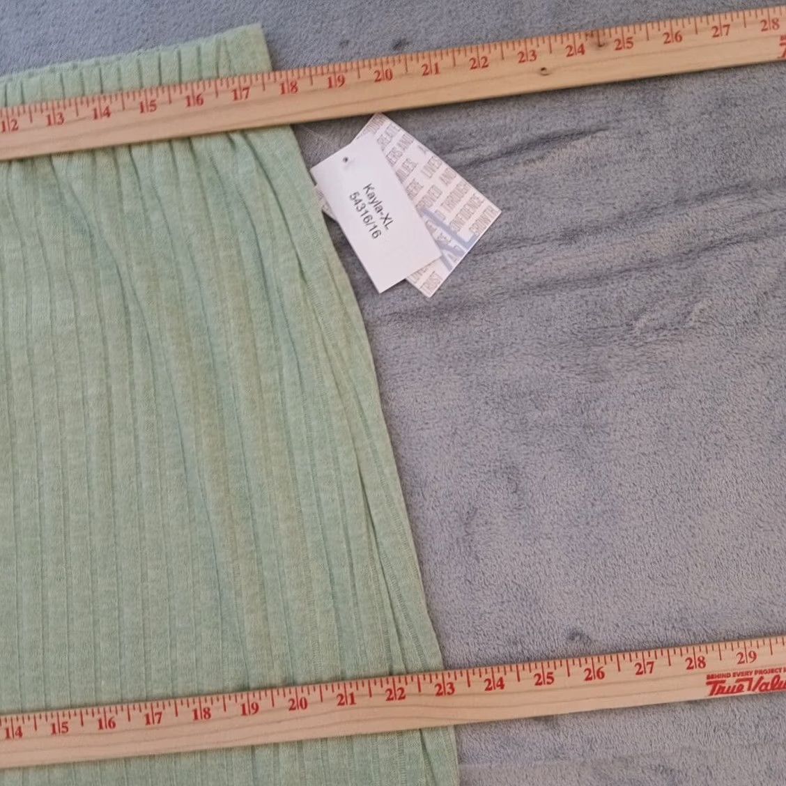 Vintage LuLaRoe Skirt XL Green Striped Maxi Pull On Slit Long Womens Size 40" / US 18 - 3 Thumbnail