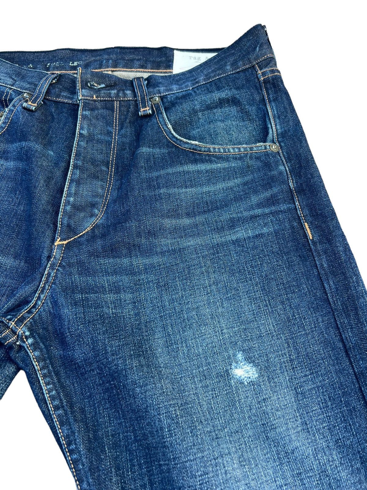 Rag & Bone Vintage Rag & Bone Distressed Patch Denim Flare Jeans Size US 30 / EU 46 - 11 Thumbnail