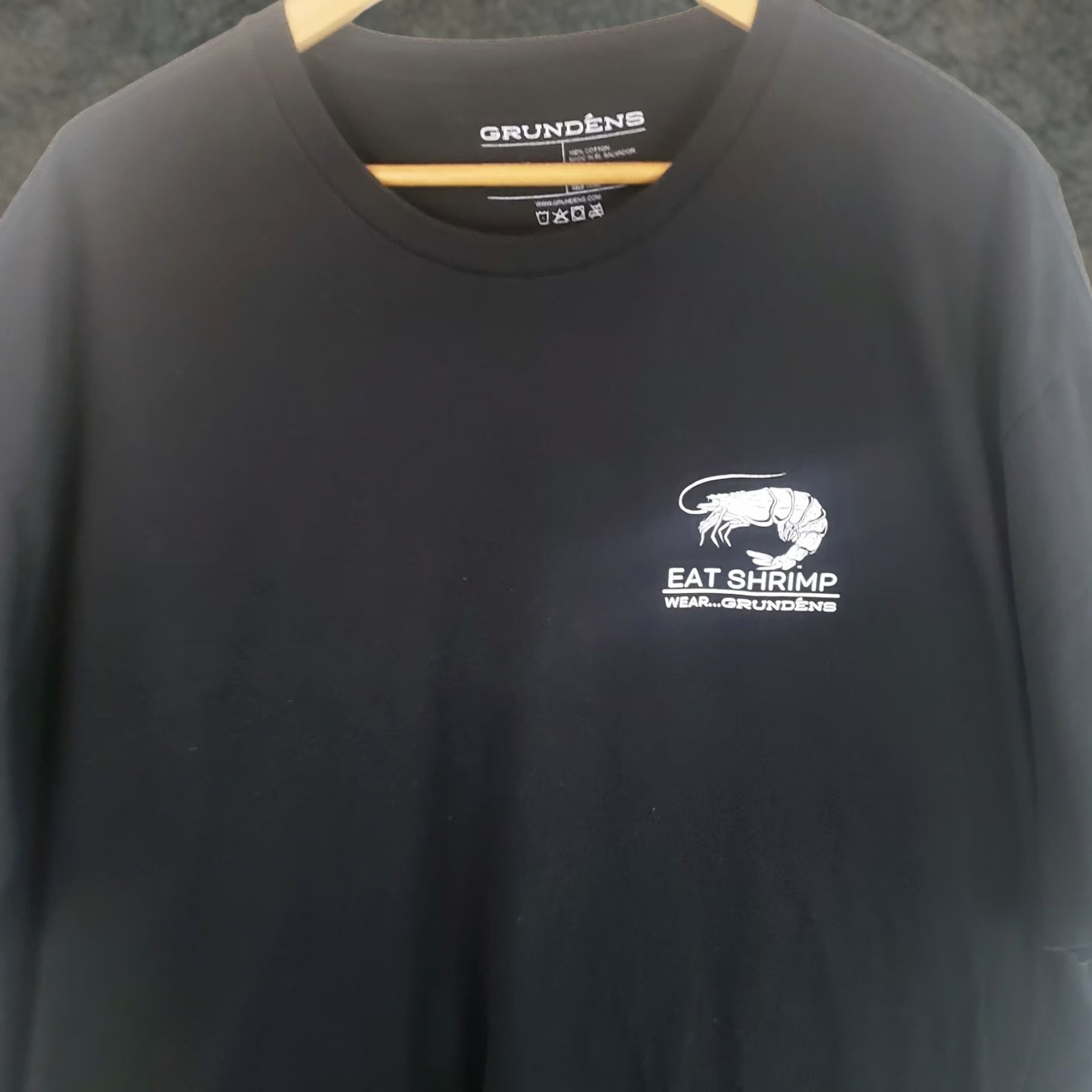 Shrimps Gruden's Short Sleeve T-Shirt Tee 3XL Black Shrimp Graphic Front & Back Mens Shirt Vintage No Size US XXL / EU 58 / 5 - 1 Thumbnail