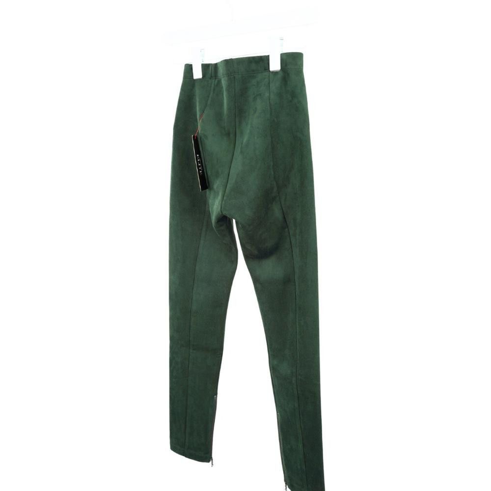 Bcbgmaxazria NWT BCBG Max Azria Green Suede Zipper Pants Size 26" / US 2 / IT 38 - 3 Thumbnail