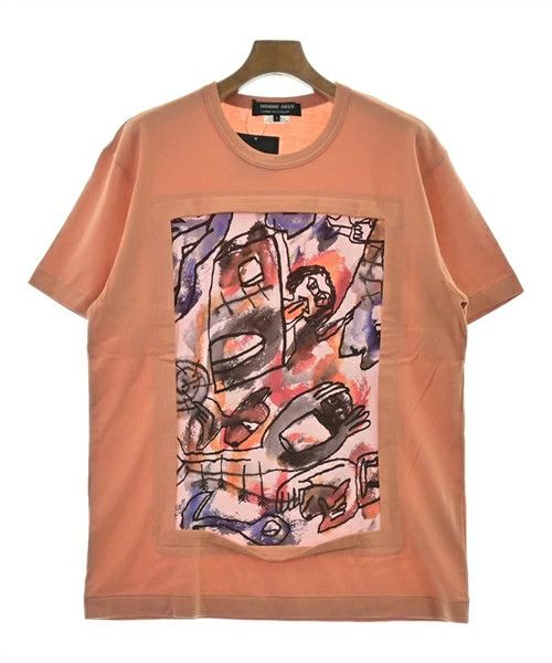 Comme des Garcons Homme Deux T-Shirts Short Sleeve Cotton Graphic Print Orange Size US L / EU 52-54 / 3 - 1 Thumbnail