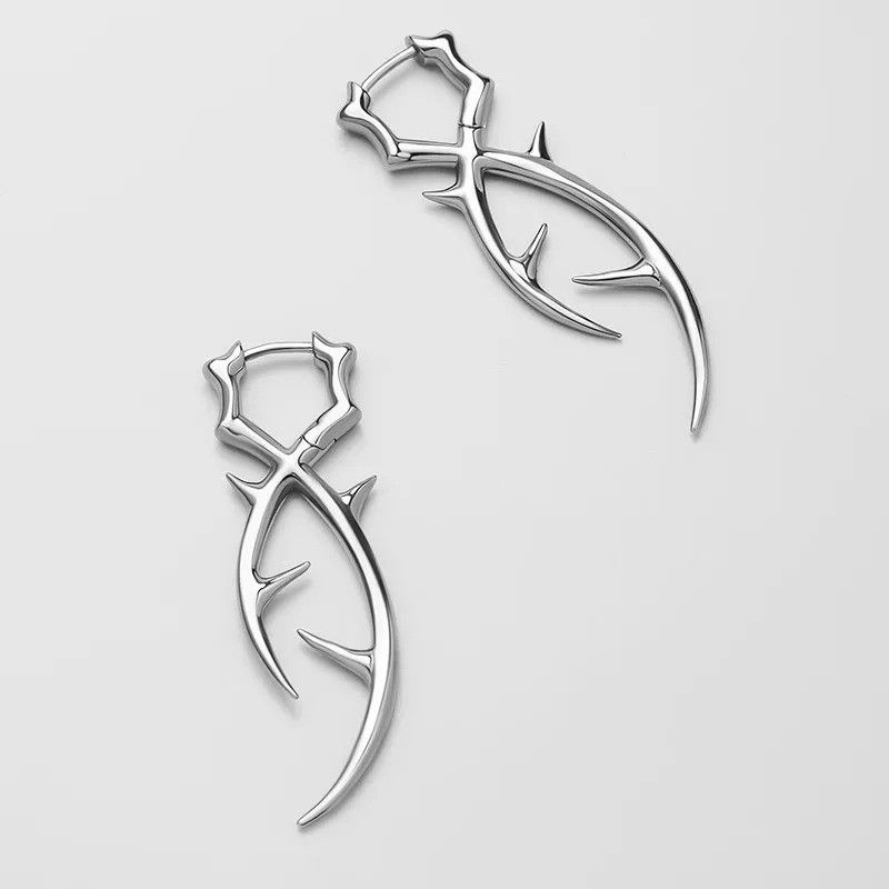 Jewelry Y2k Gothic Thorn Dangle Earrings Size ONE SIZE - 3 Thumbnail