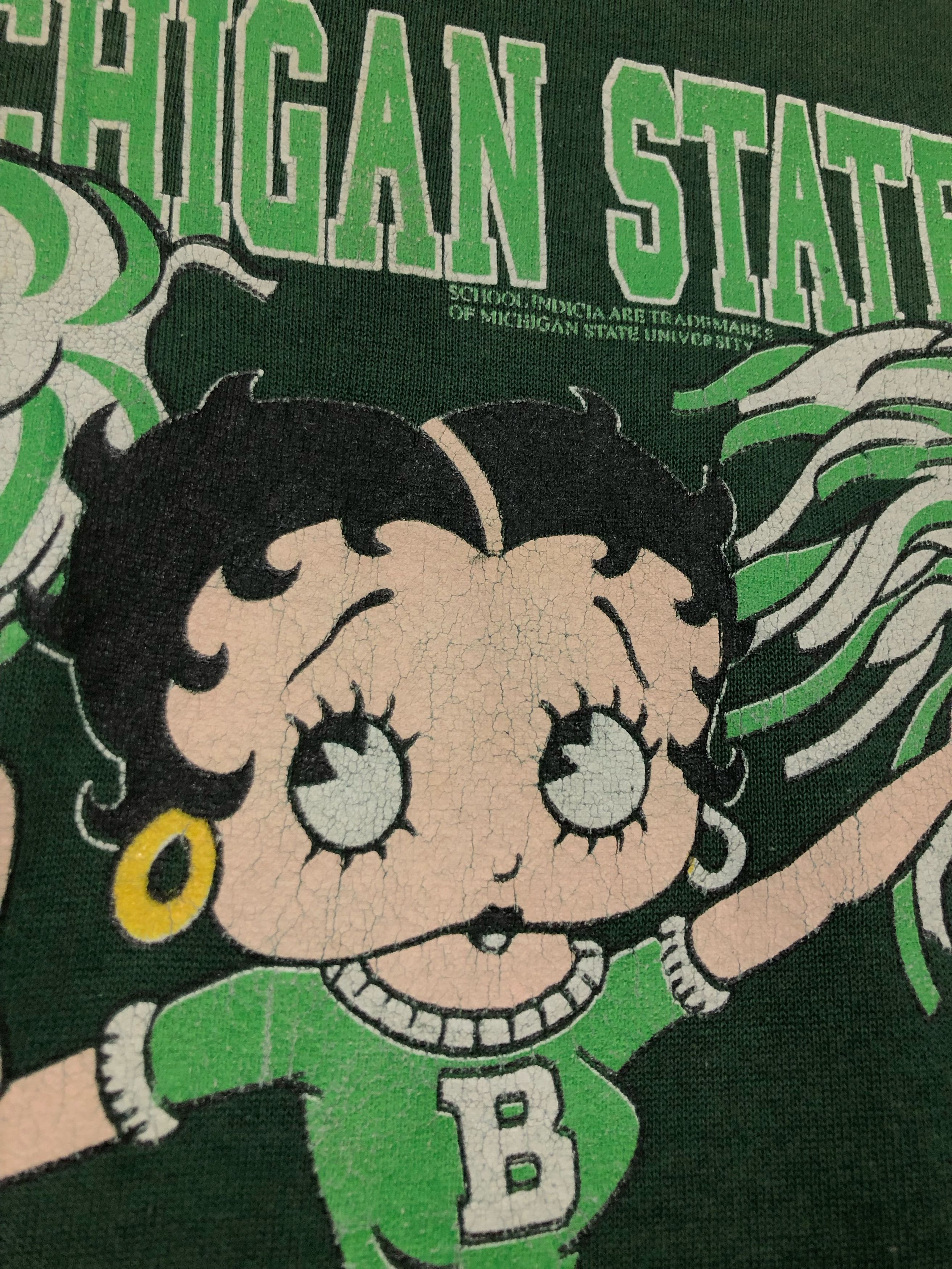 Vintage RARE🔥1994 50:50 MICHIGAN STATE UNIVERSITY BETTYBOOP POM POM Size US L / EU 52-54 / 3 - 7 Thumbnail