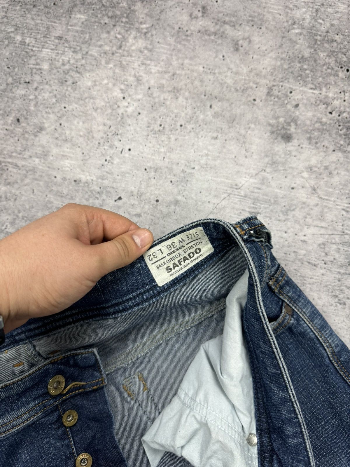Diesel Vintage Diesel 90’s Y2K Style Blue Stonewashed Jeans Pants Size US 36 / EU 52 - 13 Thumbnail