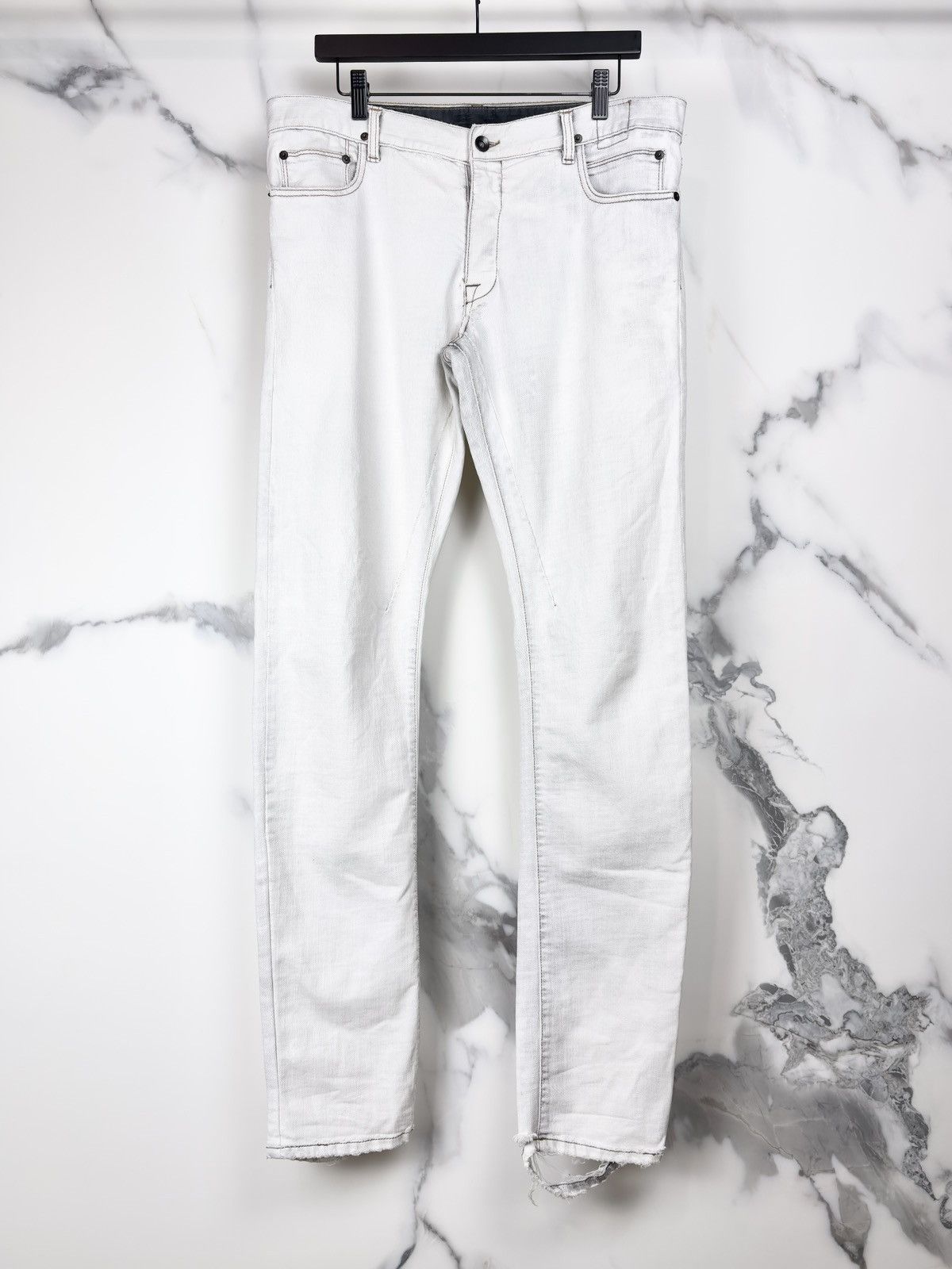 Rick Owens Rick Owens Archive Olmar Bleach White Detroit Denim Jeans Size US 36 / EU 52 - 1 Thumbnail