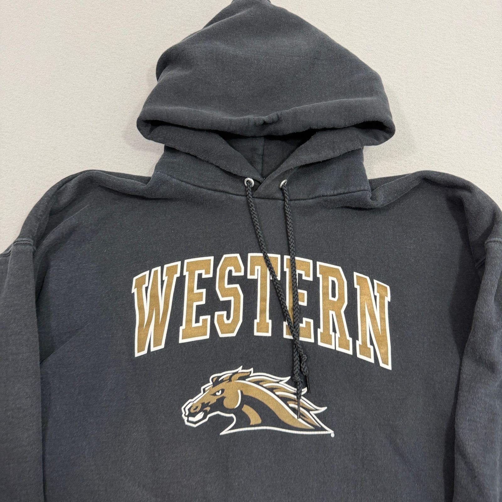 Vintage Vintage Western Michigan Broncos Hoodie Mens Large Black Size US L / EU 52-54 / 3 - 3 Thumbnail