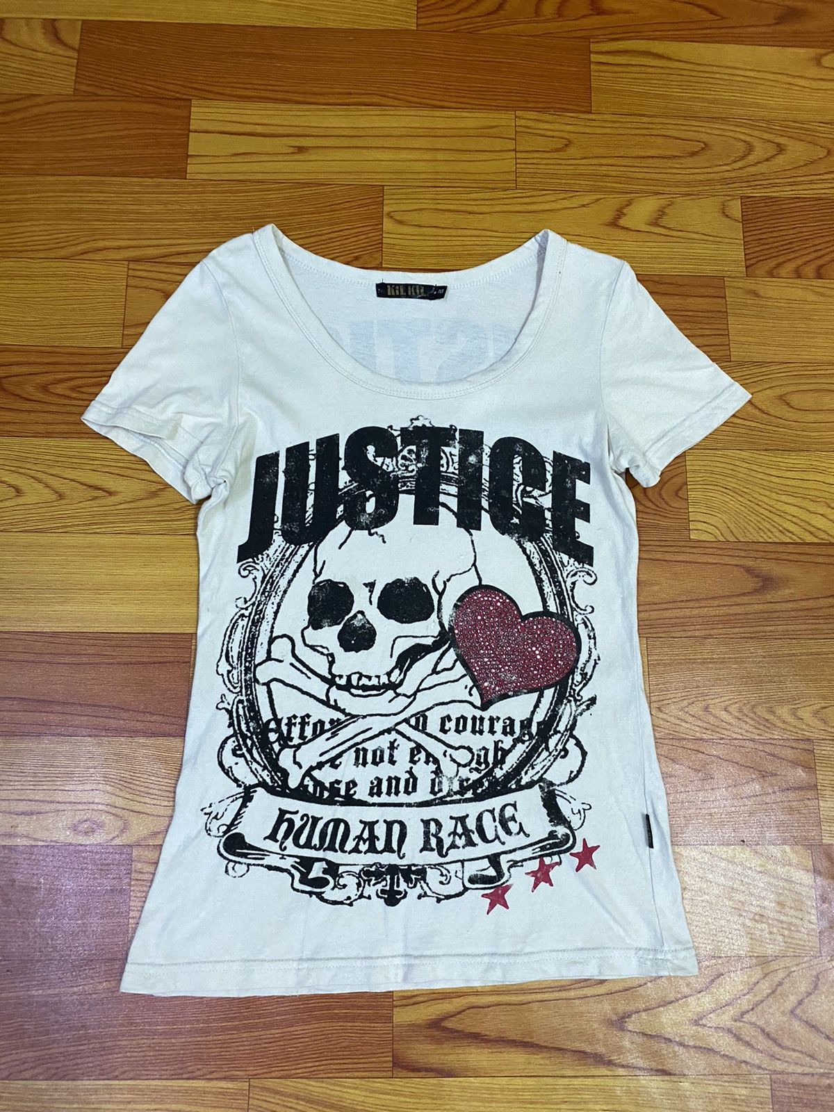 Justice Human Rage Skull Tee Japanese Brand