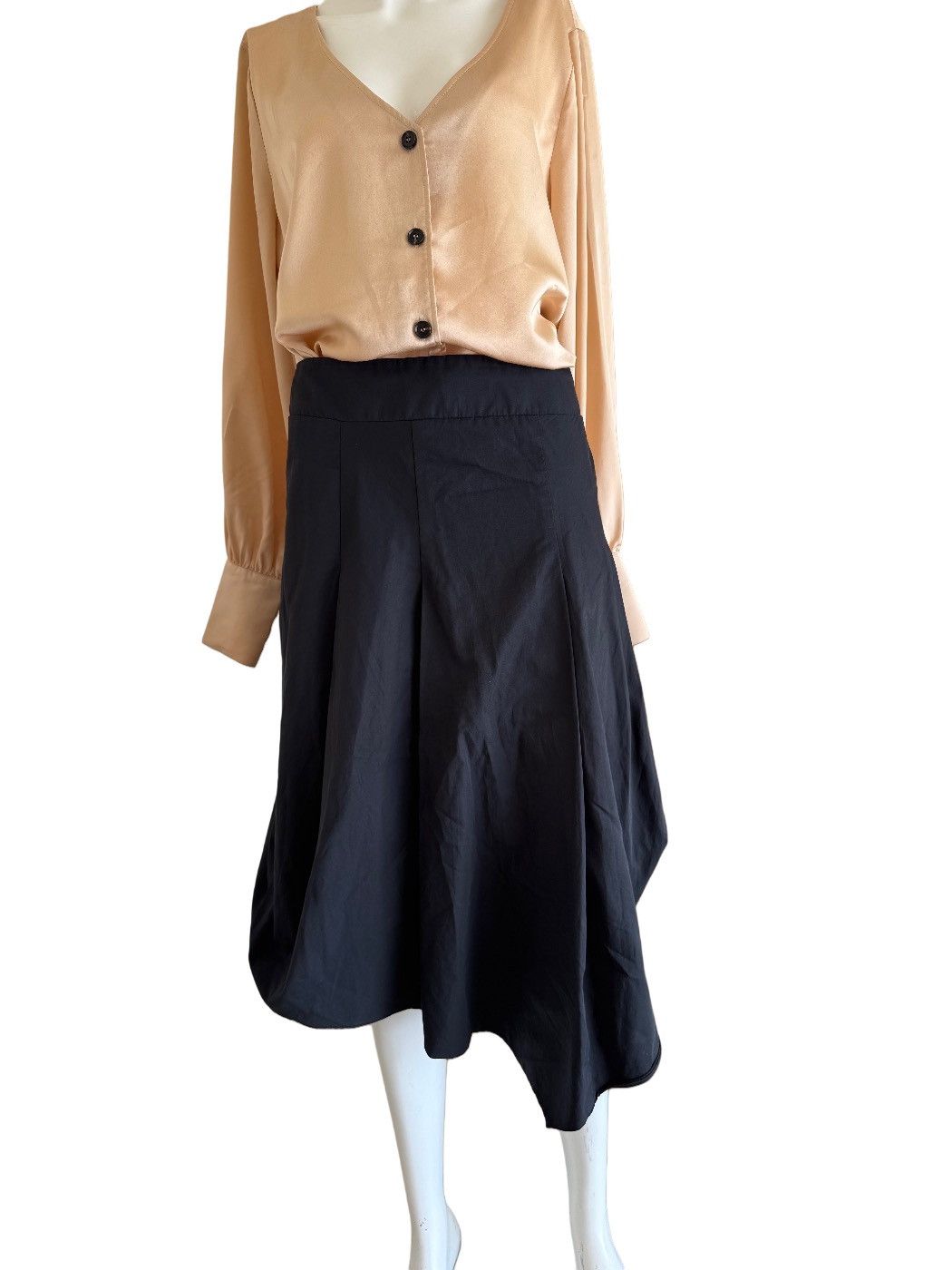 Vintage Ronen Chen women’s small designer black asymmetrical Size 28" / US 6 / IT 42 - 1 Thumbnail