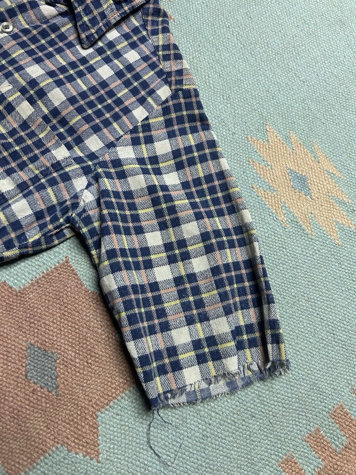 Vintage Vtg 70s flannel shirt JCPenney cotton plaid youth boys 16 Size US XS / EU 42 / 0 - 4 Thumbnail