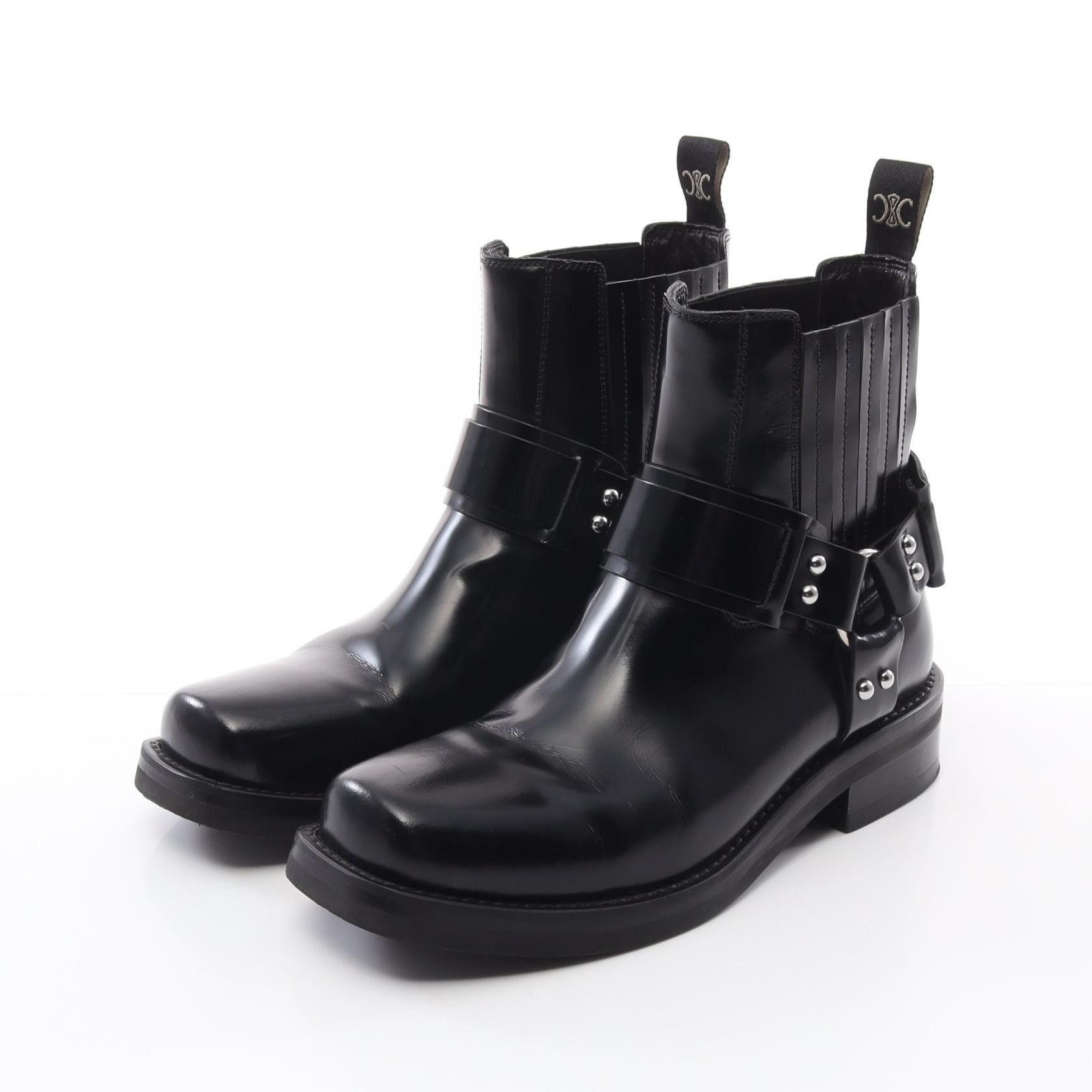 Celine Celine Camargue Leather Boots Leather Shoes in Black, Women's