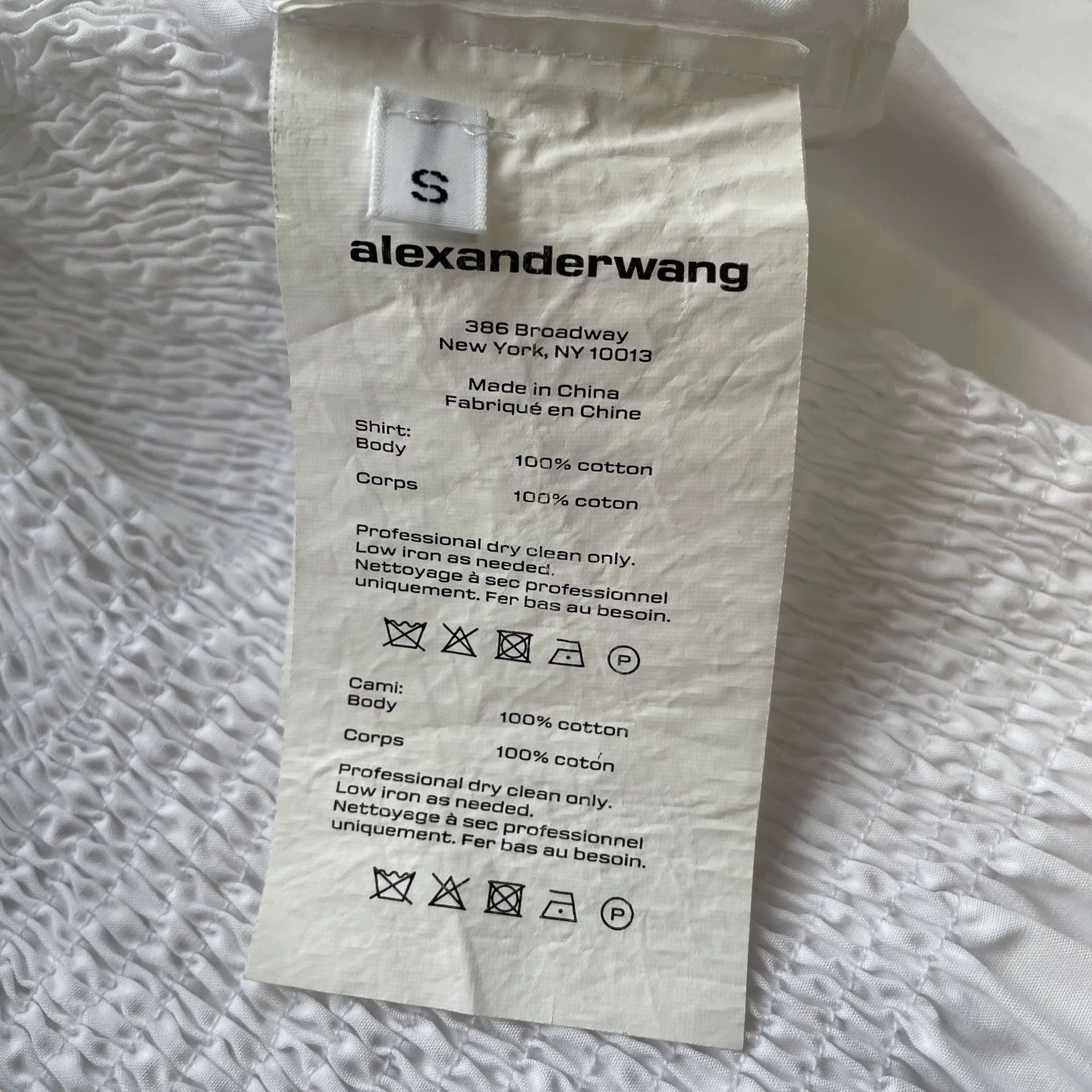 Alexander Wang Alexander Wang White Solid Two - Piece LS Shirt S Like New Size S / US 4 / IT 40 - 6 Thumbnail