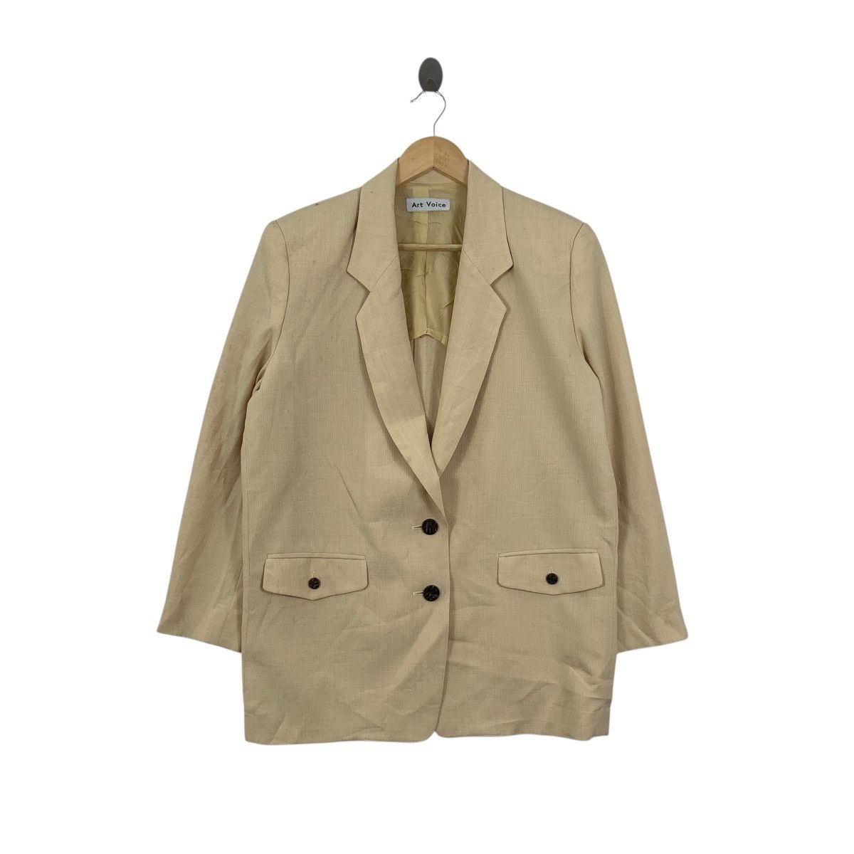 Vintage Vintage ART VOICE PARIS Collection Wood Button Up Coat Size M / US 6-8 / IT 42-44 - 1 Thumbnail