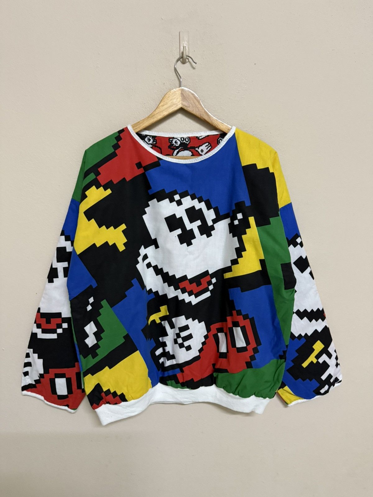 Mickey Mouse Vintage 90s Mickey Mouse Alloverprint Riversible Sweatshirt Size US XL / EU 56 / 4 - 12 Thumbnail