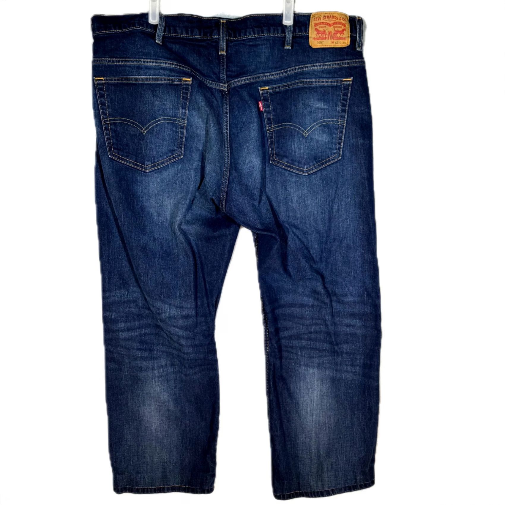 Levi's Levi’s 569 Jeans Mens 42x30 Blue Denim Loose Fit Mid-Rise Straight Leg Size US 42 / EU 58 - 2 Thumbnail
