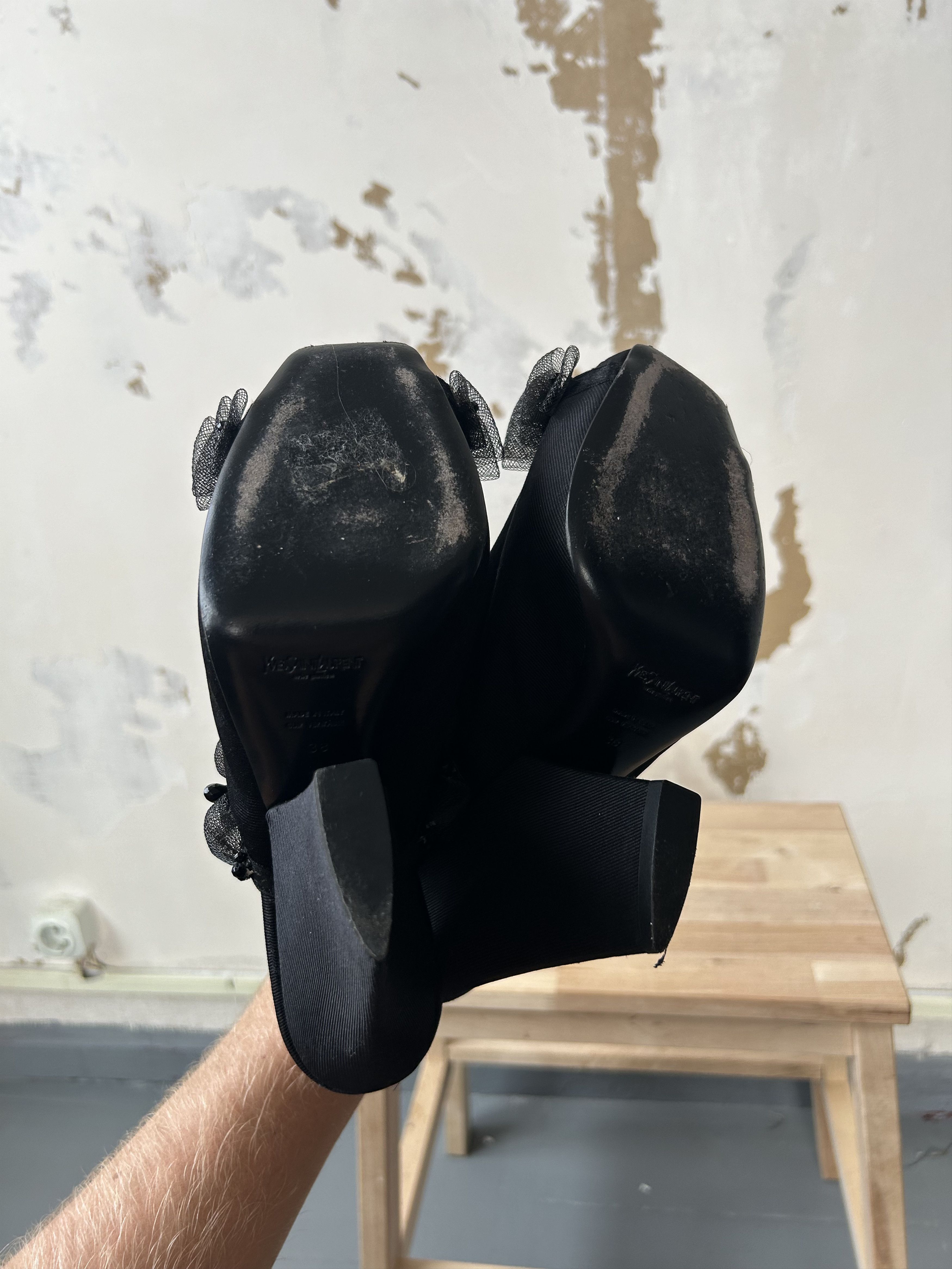 Designer × Yves Saint Laurent YSL Yves Saint Laurent Heels sandals Size US 8 / IT 38 - 7 Thumbnail