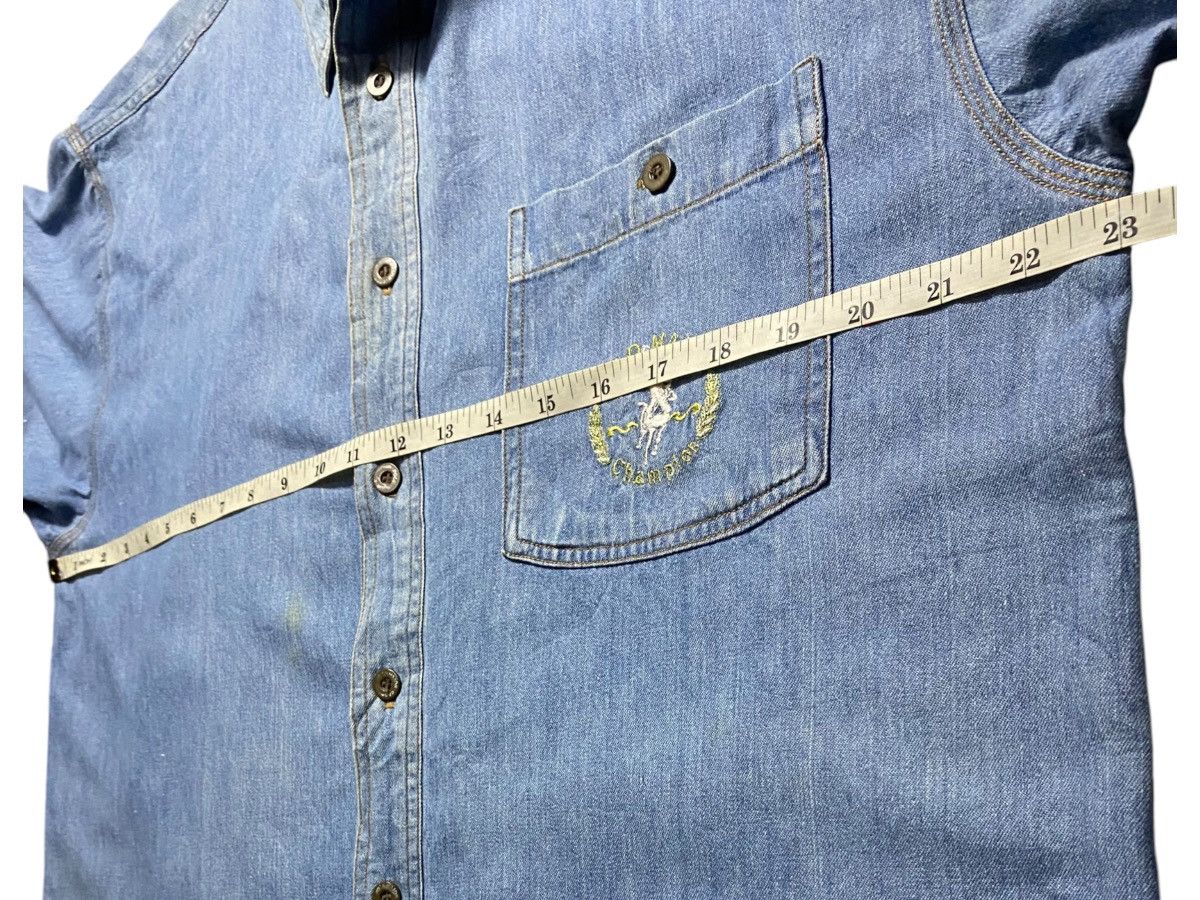 Polo Ralph Lauren Vintage Polo Major Champion Western Denim Light Blue Flannel Size US L / EU 52-54 / 3 - 10 Thumbnail
