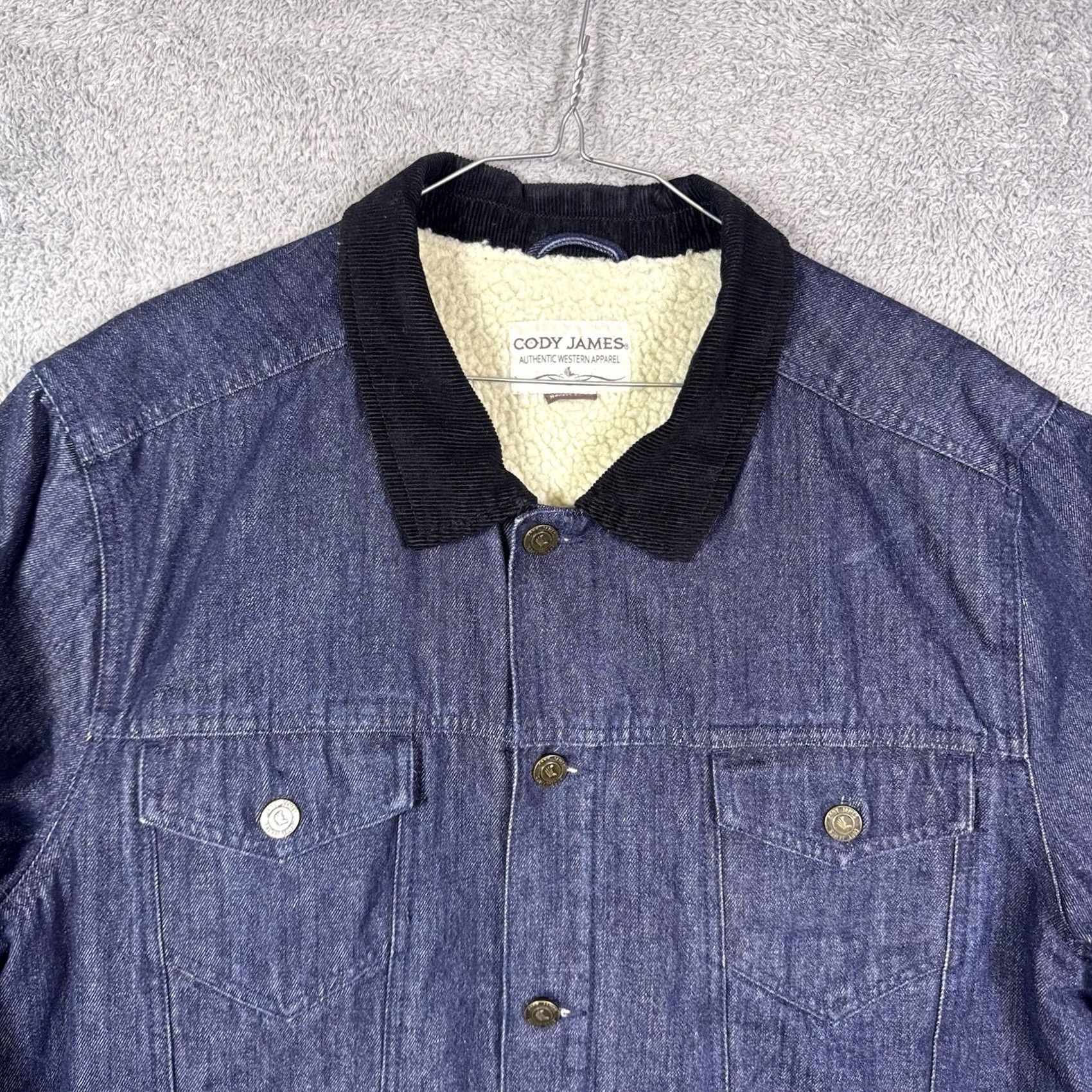 Cody James Cody James Jacket Mens XL Sherpa Denim Chore Barn Corduroy Field Coat Cowboy Western Mens Size US XL / EU 56 / 4 - 4 Thumbnail