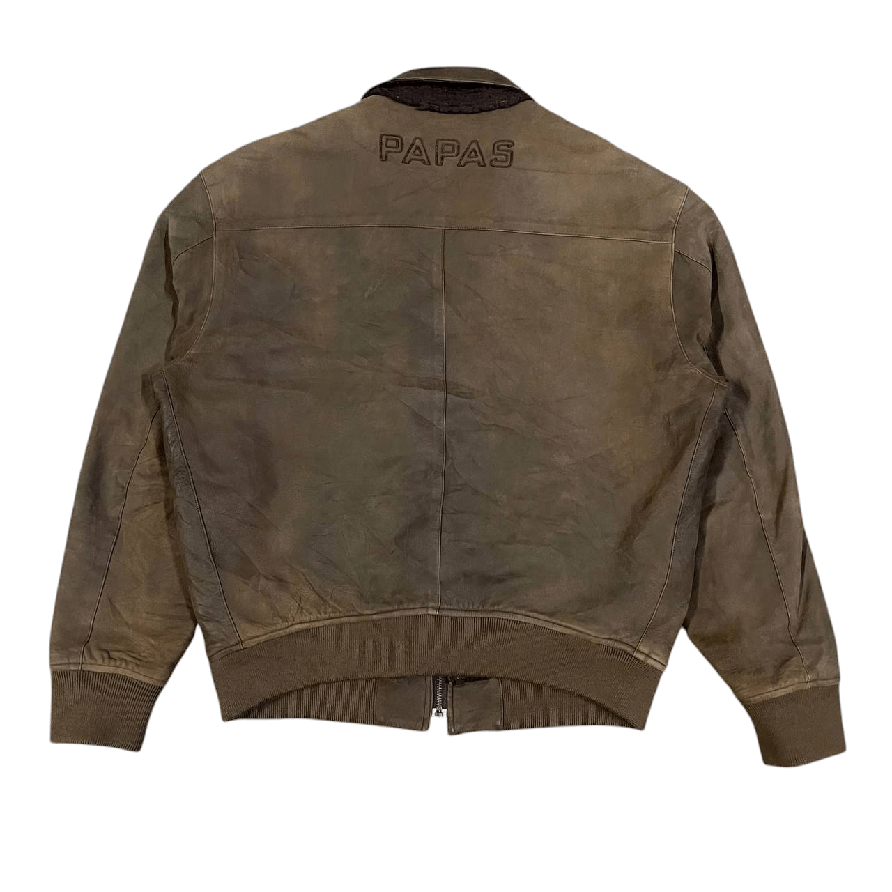 Japanese Brand Vintage Papas Soft Leather Bomber Jacket Size US M / EU 48-50 / 2 - 12 Thumbnail
