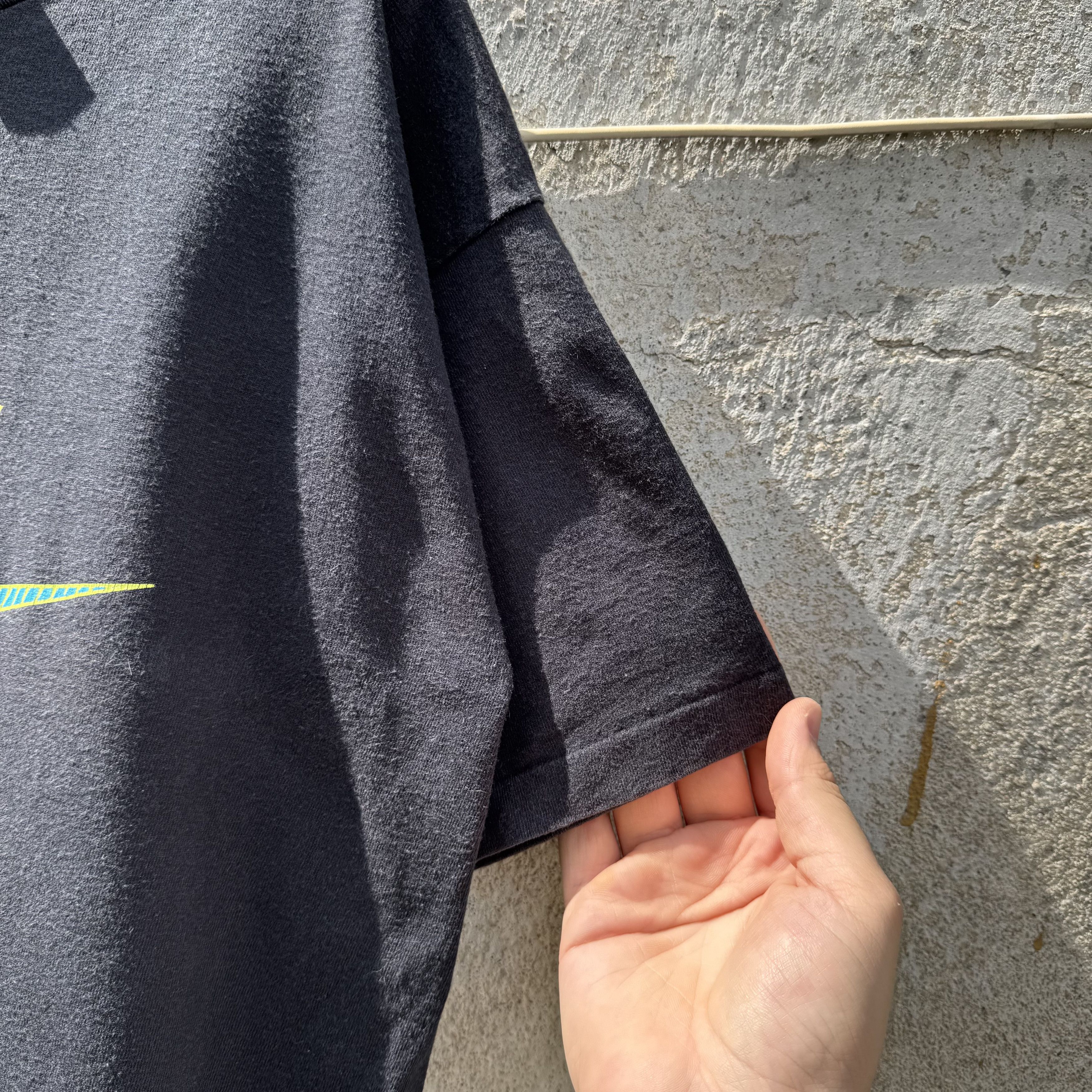 Nike 90s Nike Silver tag era black single stitch logo washed tee Size US M / EU 48-50 / 2 - 4 Thumbnail