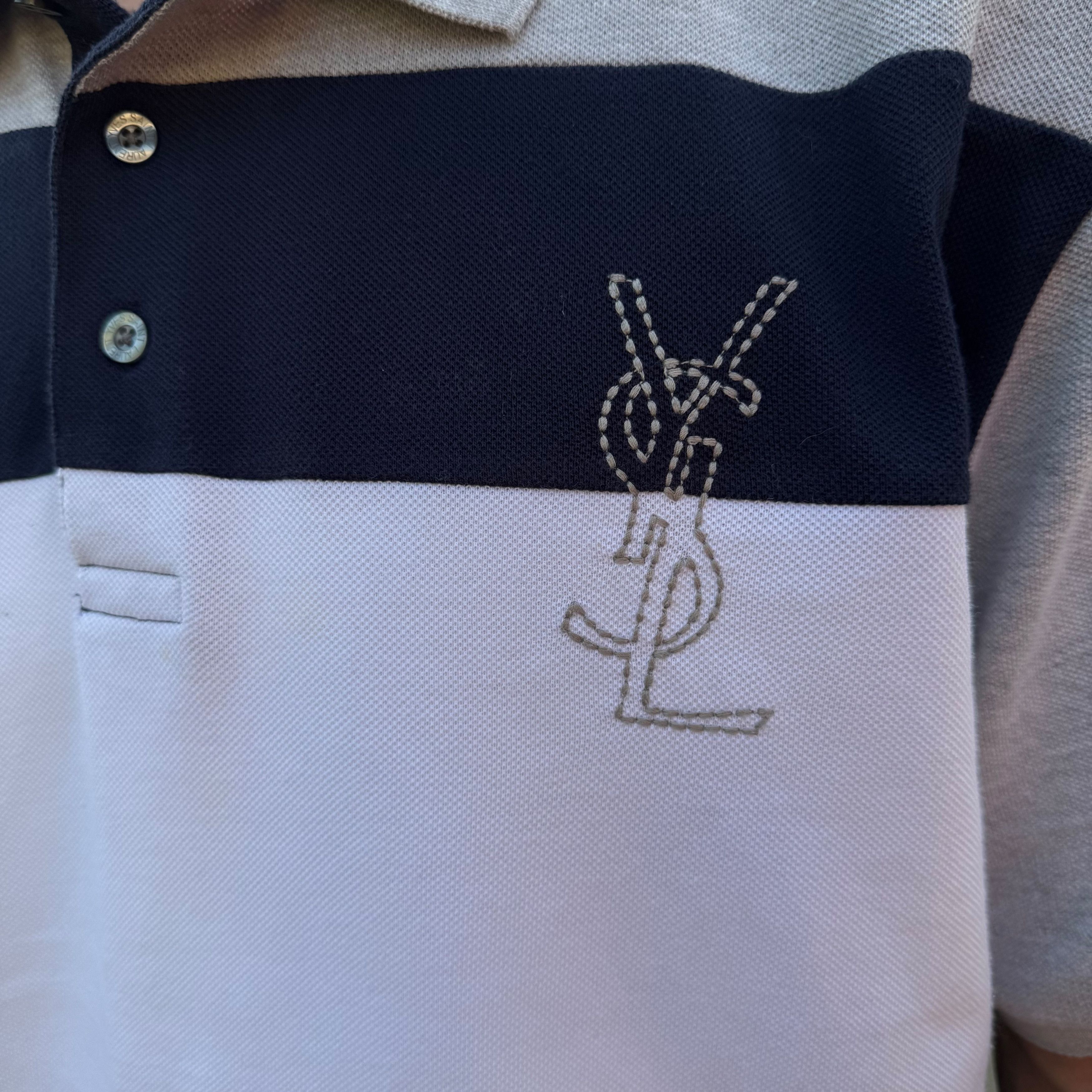 Yves Saint Laurent YVES SAINT LAURENT YSL POLO T-SHIRT RARE VINTAGE BIG LOGO Size US XXL / EU 58 / 5 - 3 Thumbnail