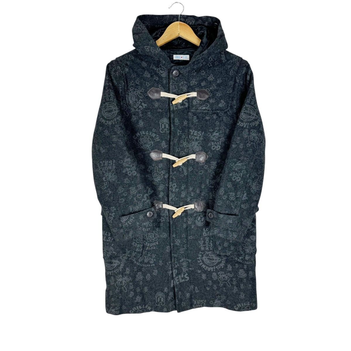 Angel Blue 🌟ANGEL BLUE HOODIE DUFFLE COAT JACKET Size L / US 10 / IT 46 - 2 Thumbnail