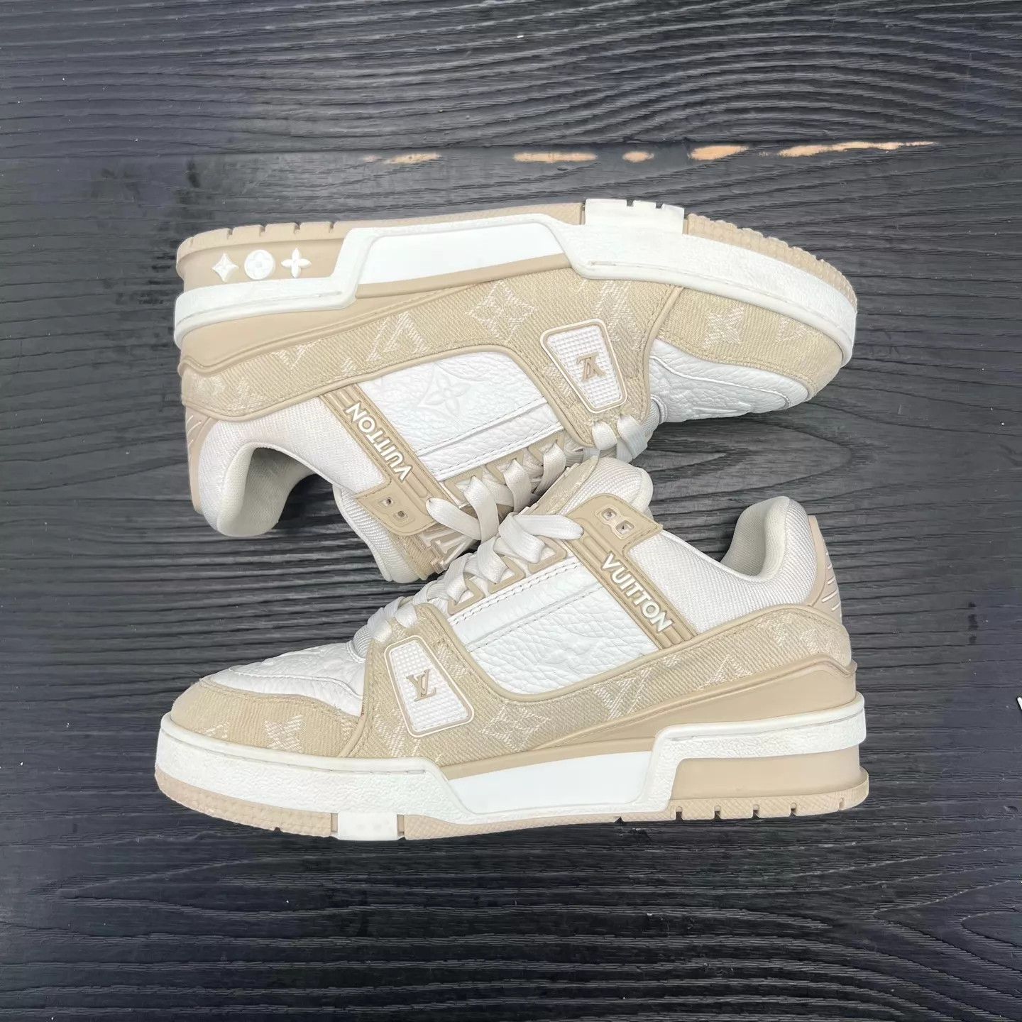 Louis Vuitton LV Trainer Beige 36 Near Mint Original Box Size US 5.5 / IT 35.5 - 6 Thumbnail