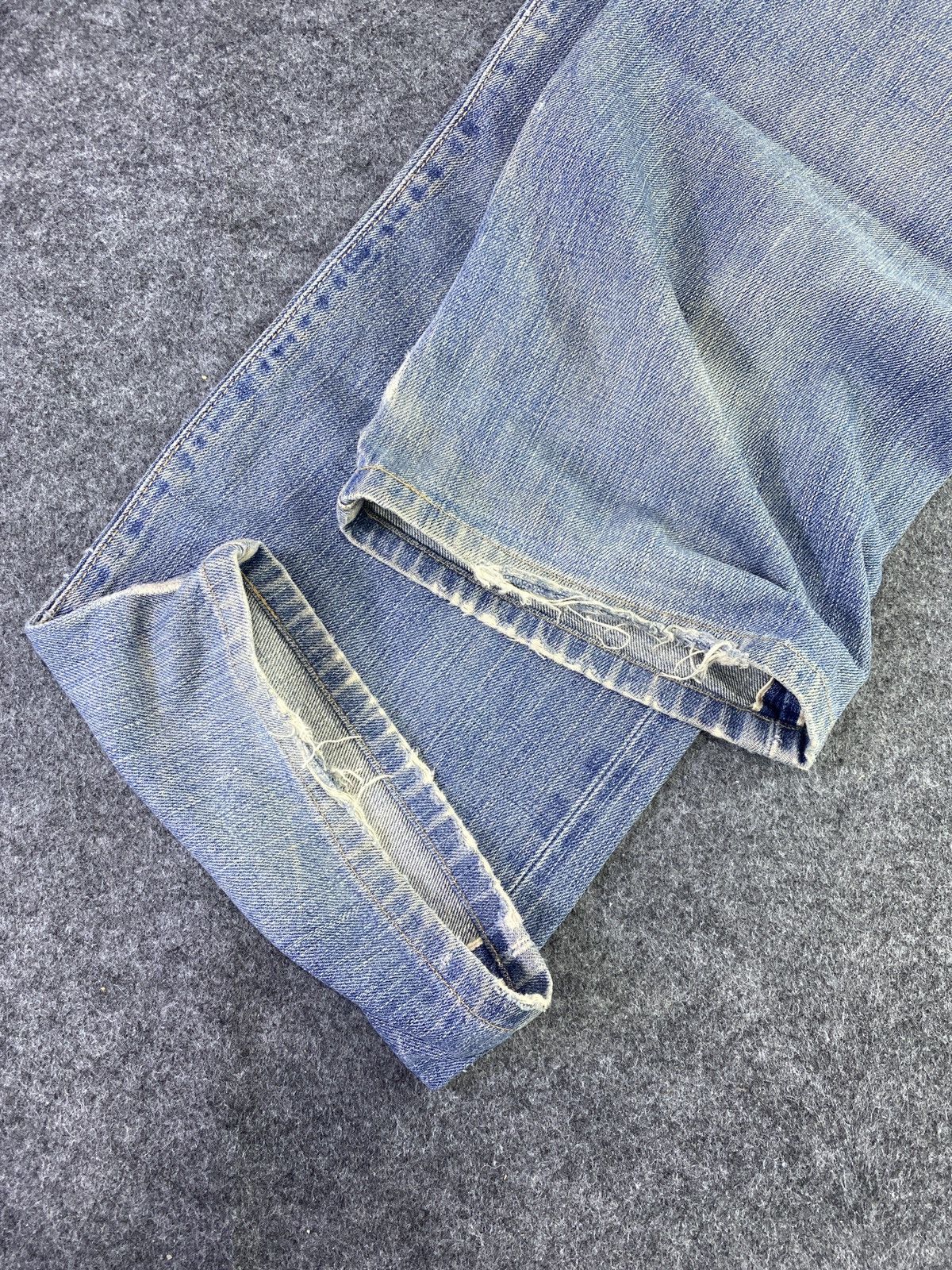 Edwin × Japanese Brand × Jean Edwin 505x Selvedge Distress Blue Wash Denim - J885 Size US 33 - 9 Thumbnail