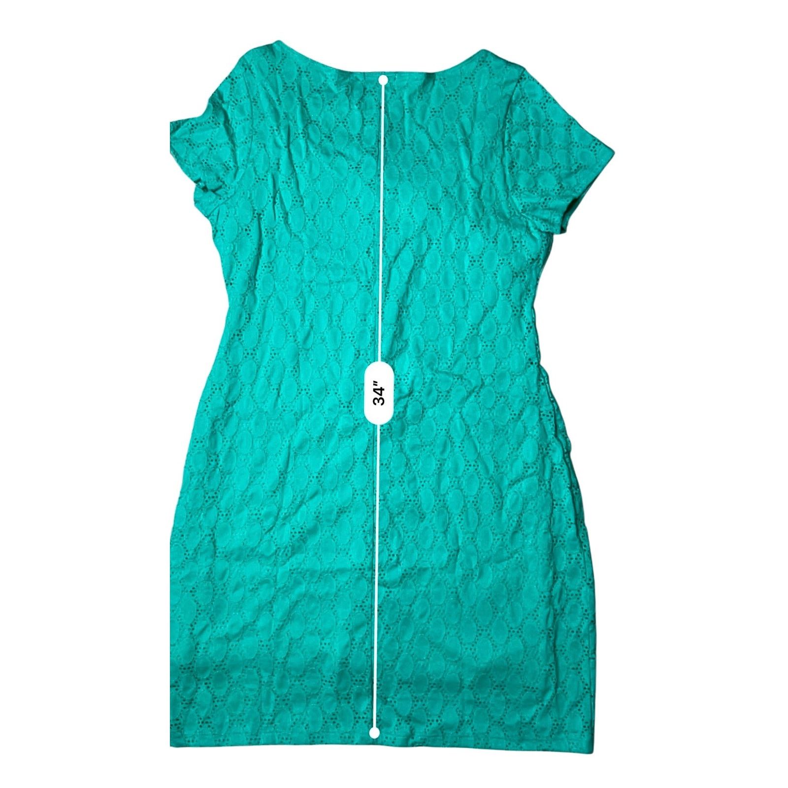 Isaac Mizrahi Isaac Mizrahi Green Knit Eyelet Shift Dress XL NWT Designer Size XL / US 12-14 / IT 48-50 - 11 Thumbnail