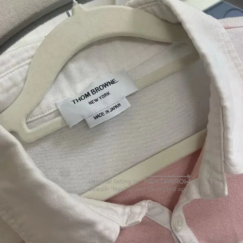 Thom Browne Thom Browne Striped Cotton Long Sleeve Polo . Size US XXL / EU 58 / 5 - 4 Thumbnail