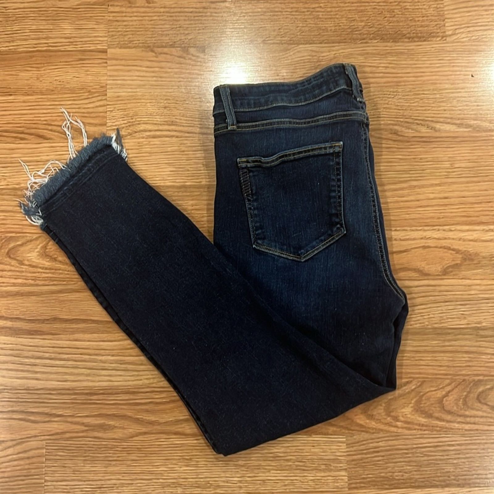 Paige Paige Hoxton Crop Skinny Jeans with Raw Hem Size 31" - 2 Thumbnail