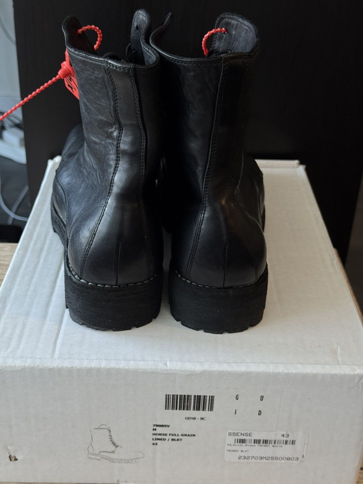 Guidi Guidi 79085V Ankle High Horse Leather All Black Boots Size US 10 / EU 43 - 4 Thumbnail