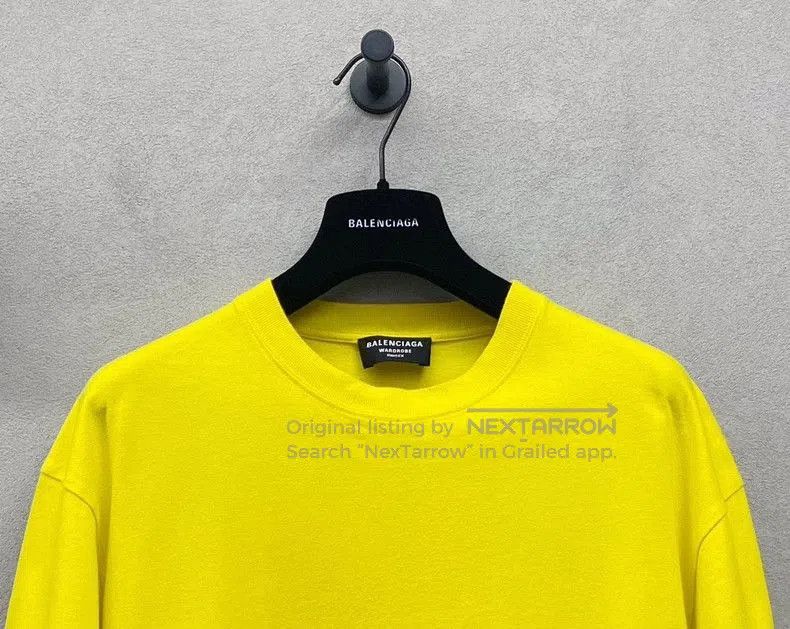Balenciaga Balenciaga Yellow Logo Print T-shirt. Size US XXS / EU 40 - 4 Thumbnail