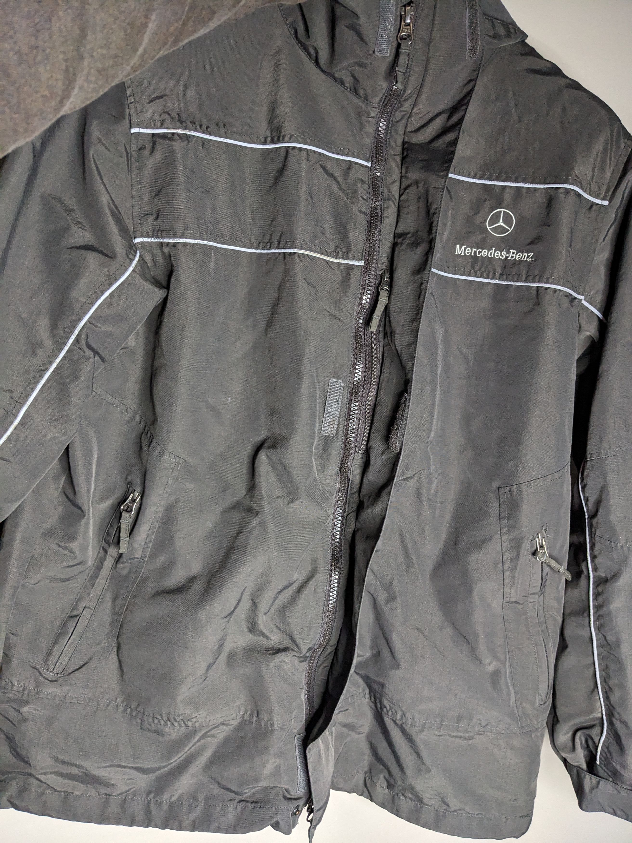 Mercedes-Benz Mercedes Benz Nylon Windbreaker Jacket Medium Coat Grey AMG Size US M / EU 48-50 / 2 - 7 Thumbnail