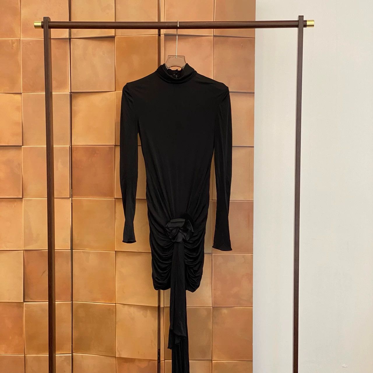Saint Laurent Paris Saint Laurent Black Turtleneck Long Sleeve Dress Size S / US 4 / IT 40 - 1 Thumbnail
