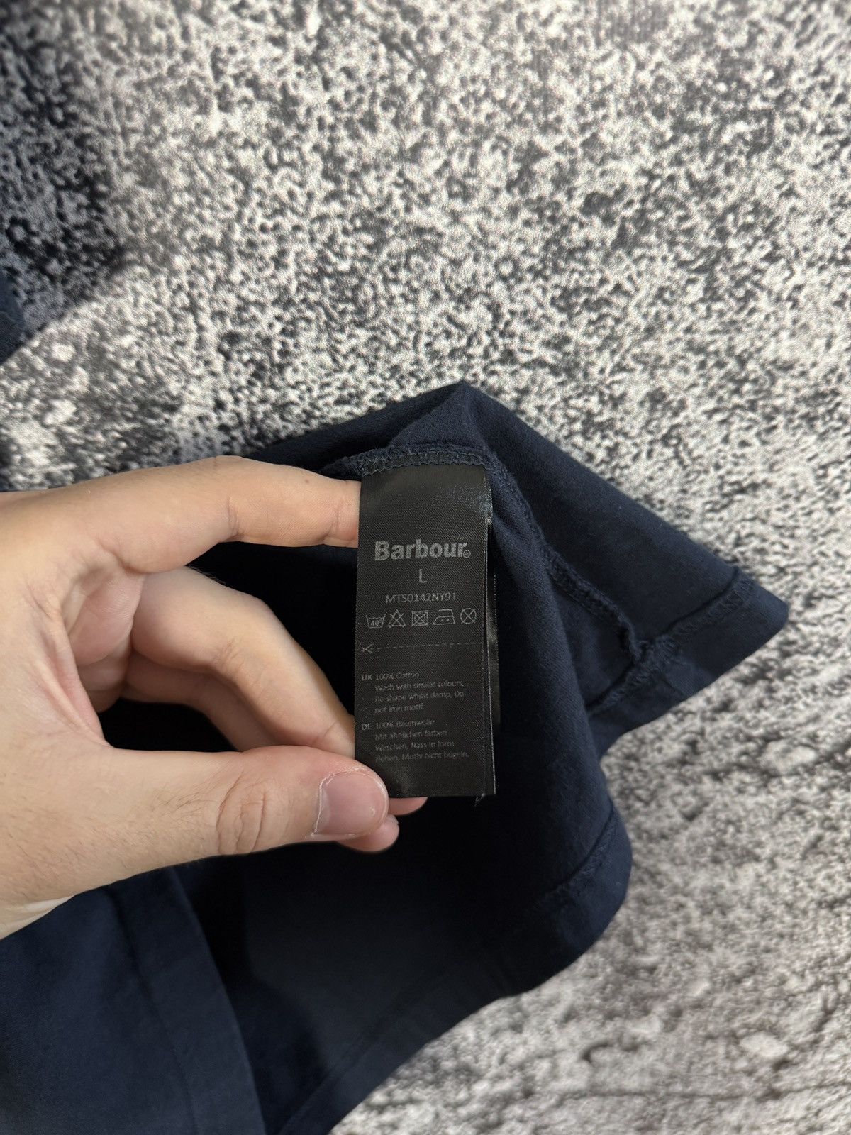 Barbour × Vintage Mens Barbour International T-Shirt Slim Fit Navy Blue Size L Size US M / EU 48-50 / 2 - 7 Thumbnail