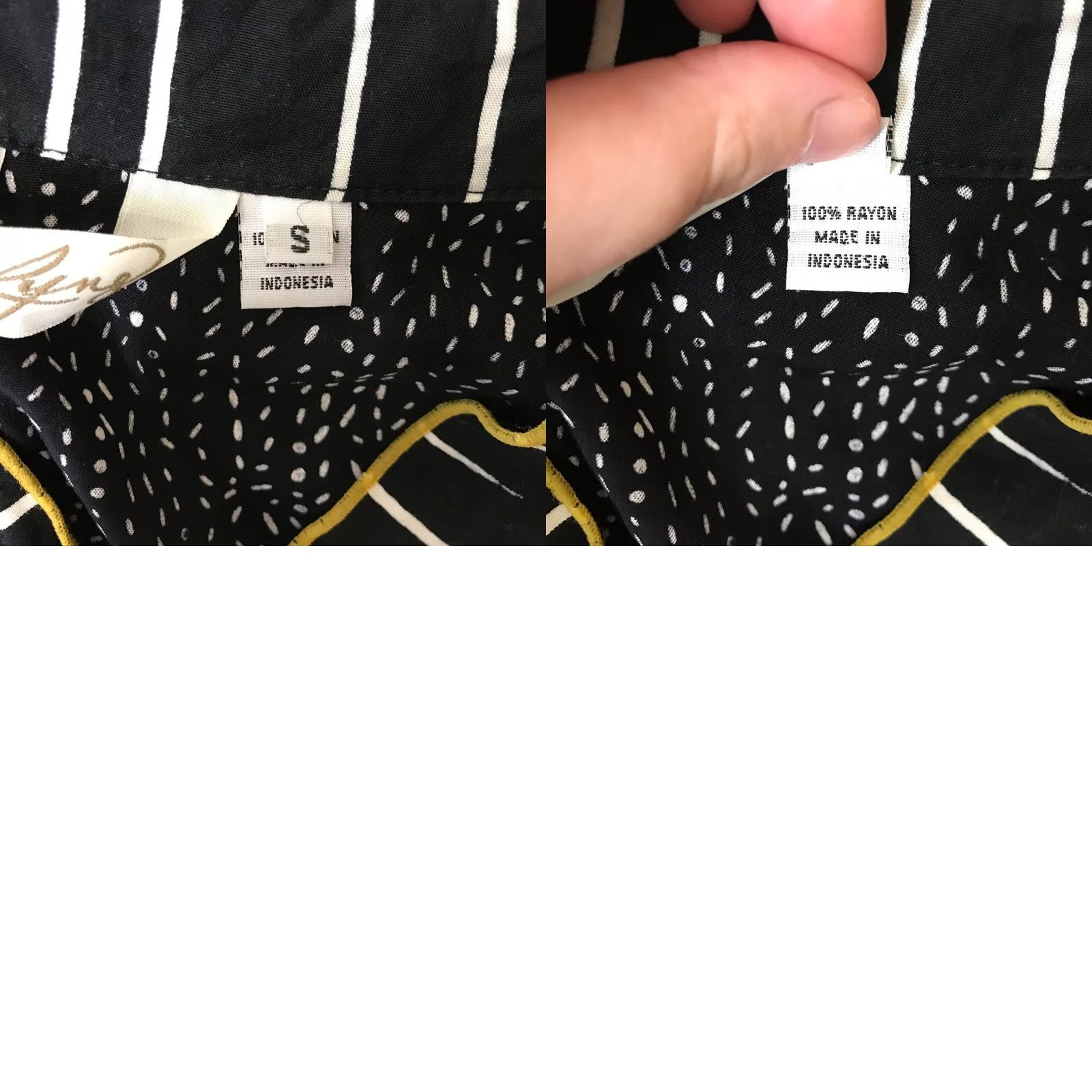 Vintage Lynz Shirt Dress Geometric Print Button Front Sleeveless Hi-Low Womens S Black Size S / US 4 / IT 40 - 8 Thumbnail